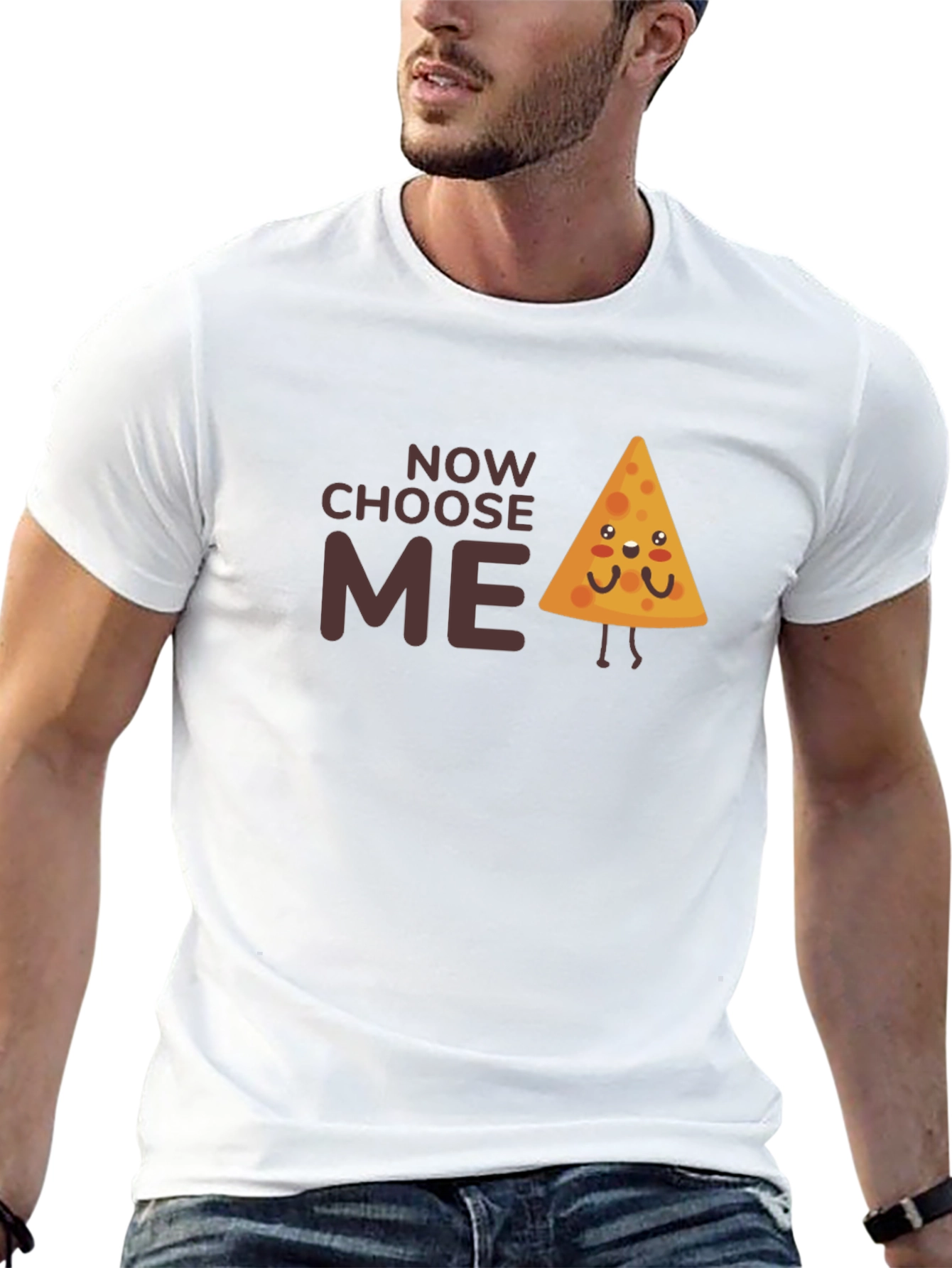 Black Choose Me Cute Nacho Chip Graphic T-Shirt view 13