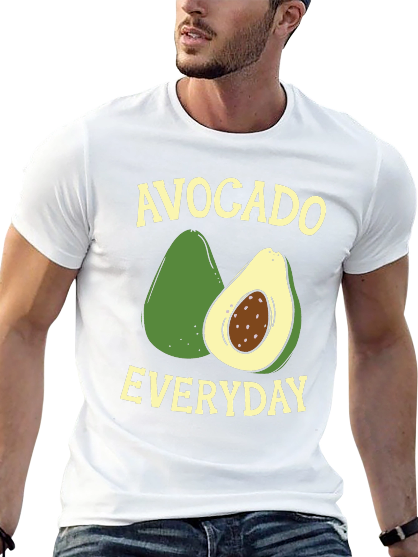 Black Avocado Everyday Graphic T-Shirt - Trendy Comfort Wear view 13