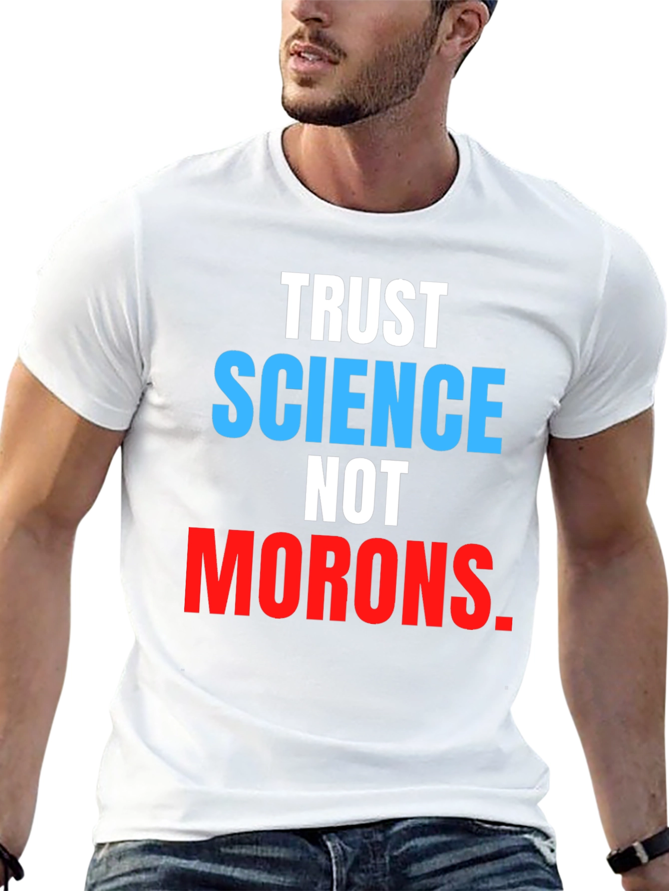 Black Trust Science Not Morons T-Shirt view 13