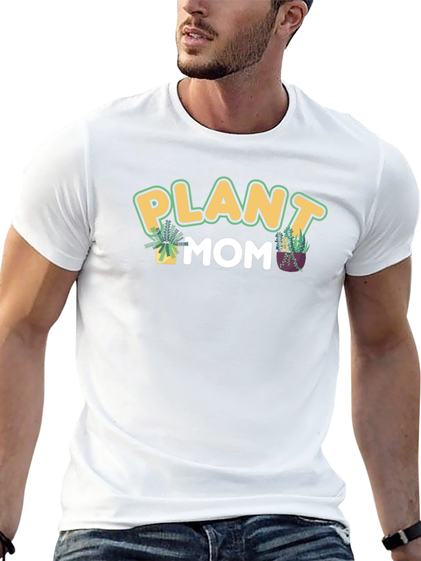 Black Plant Mom Graphic Tee - Black view 13