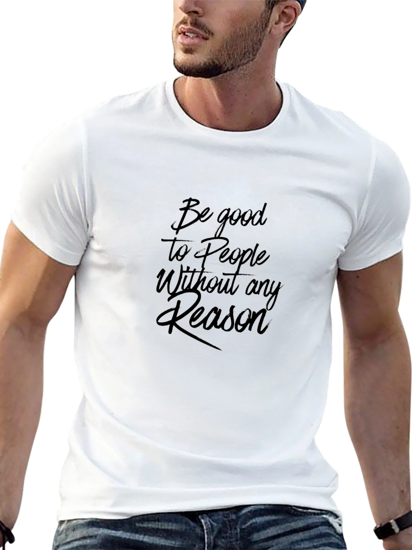 Black Inspirational Black T-Shirt: Be Good to People view 13