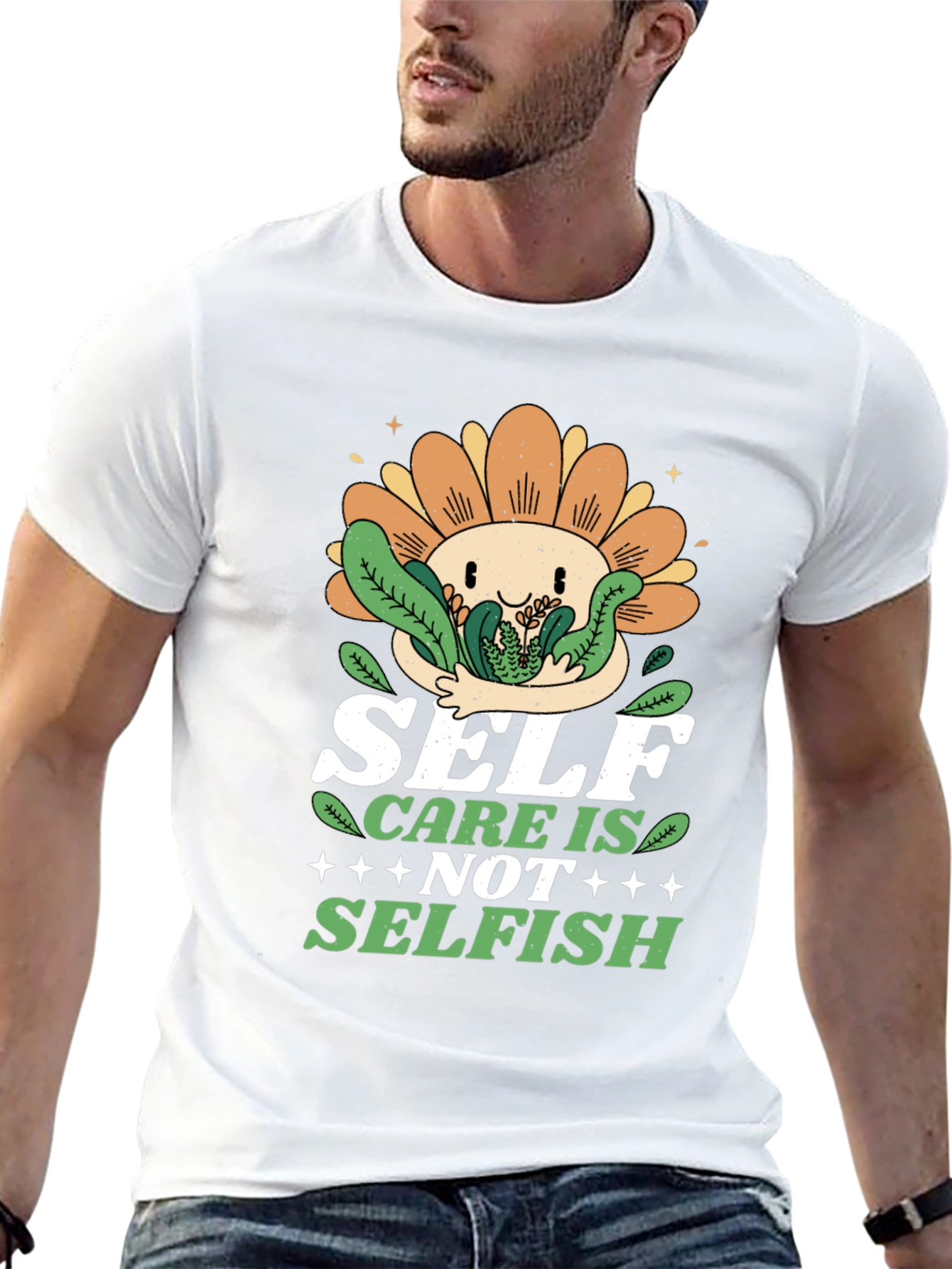 Black Self Care Is Not Selfish Graphic T-Shirt view 13