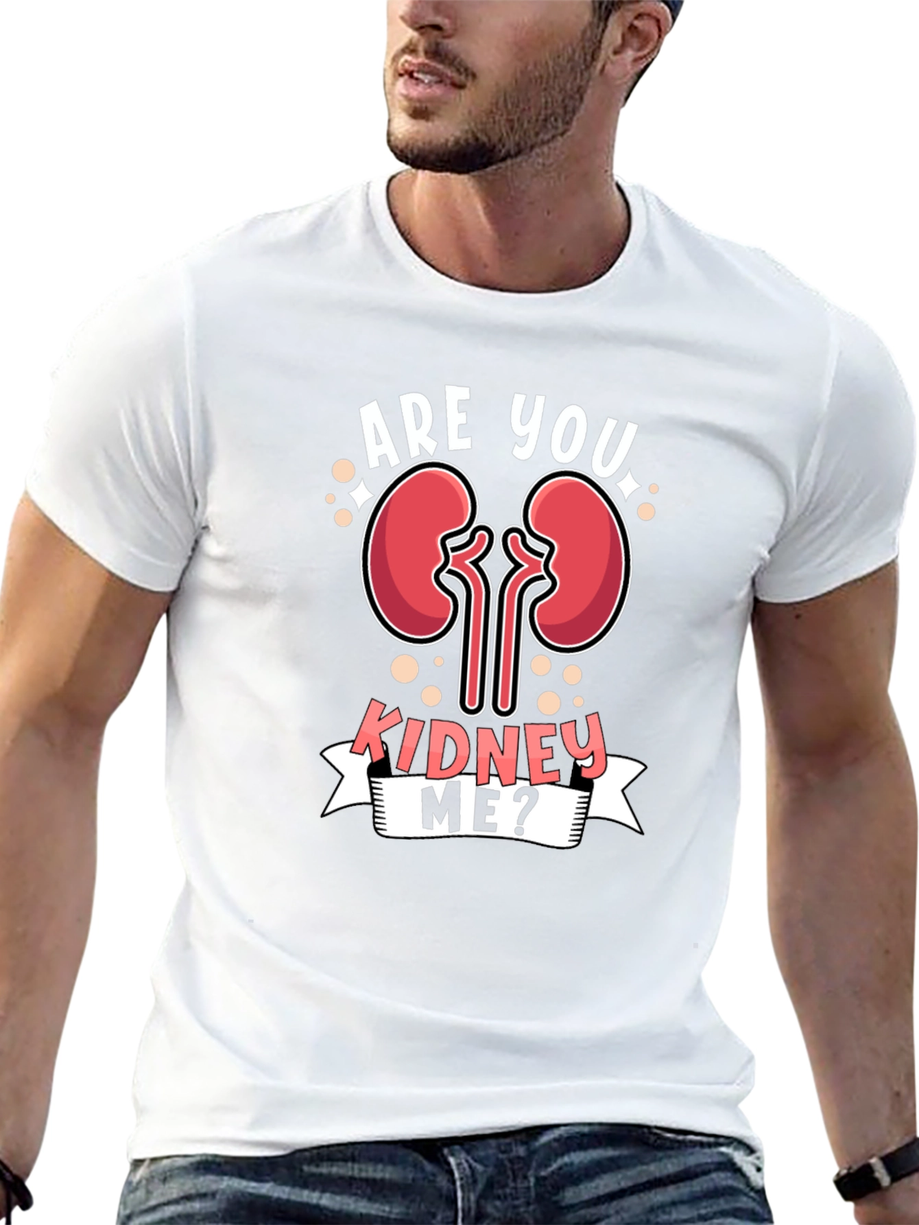 Black Are You Kidney Me? Novelty Graphic T-Shirt view 13