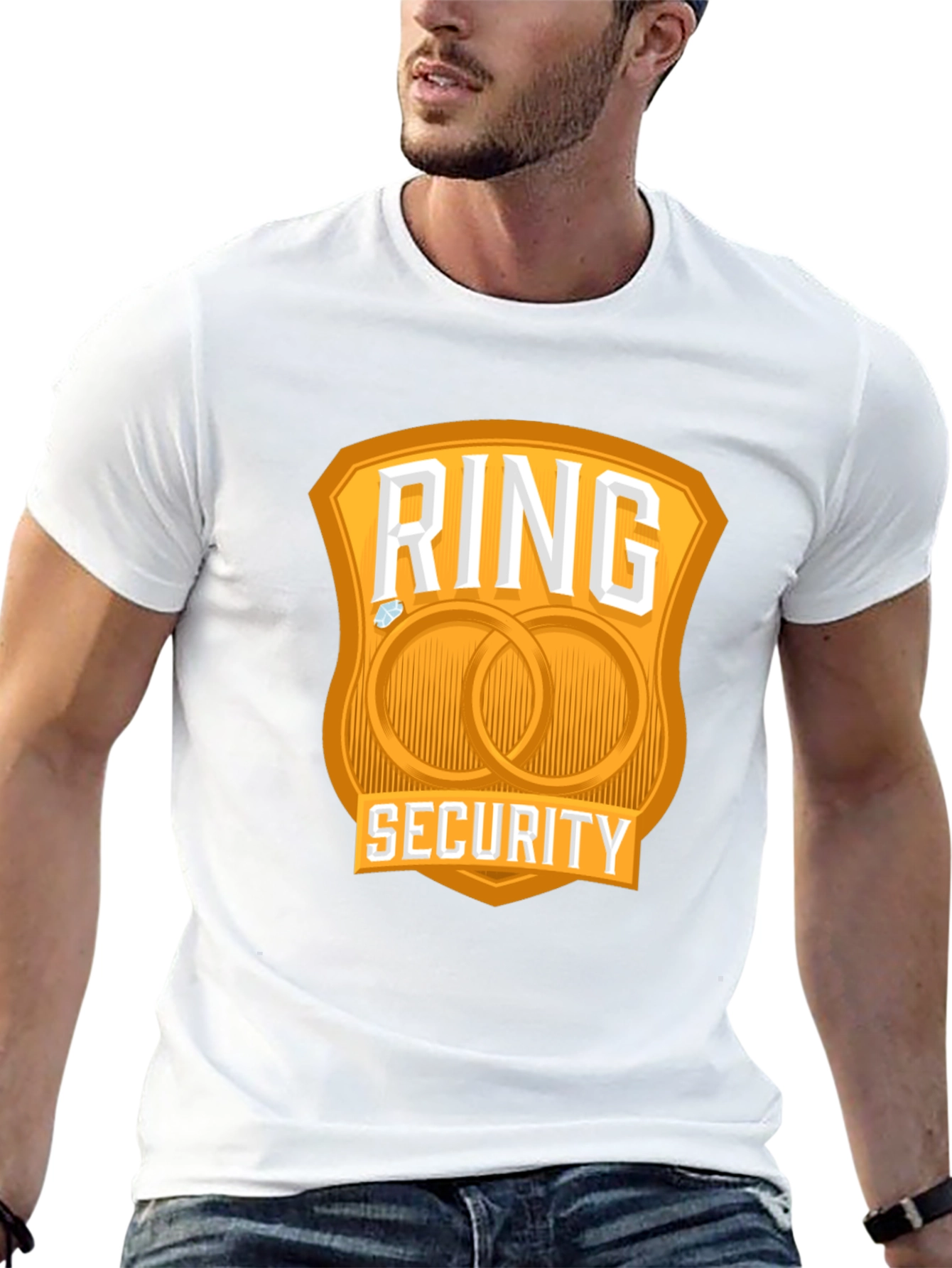 Black Ring Security Wedding T-Shirt view 13