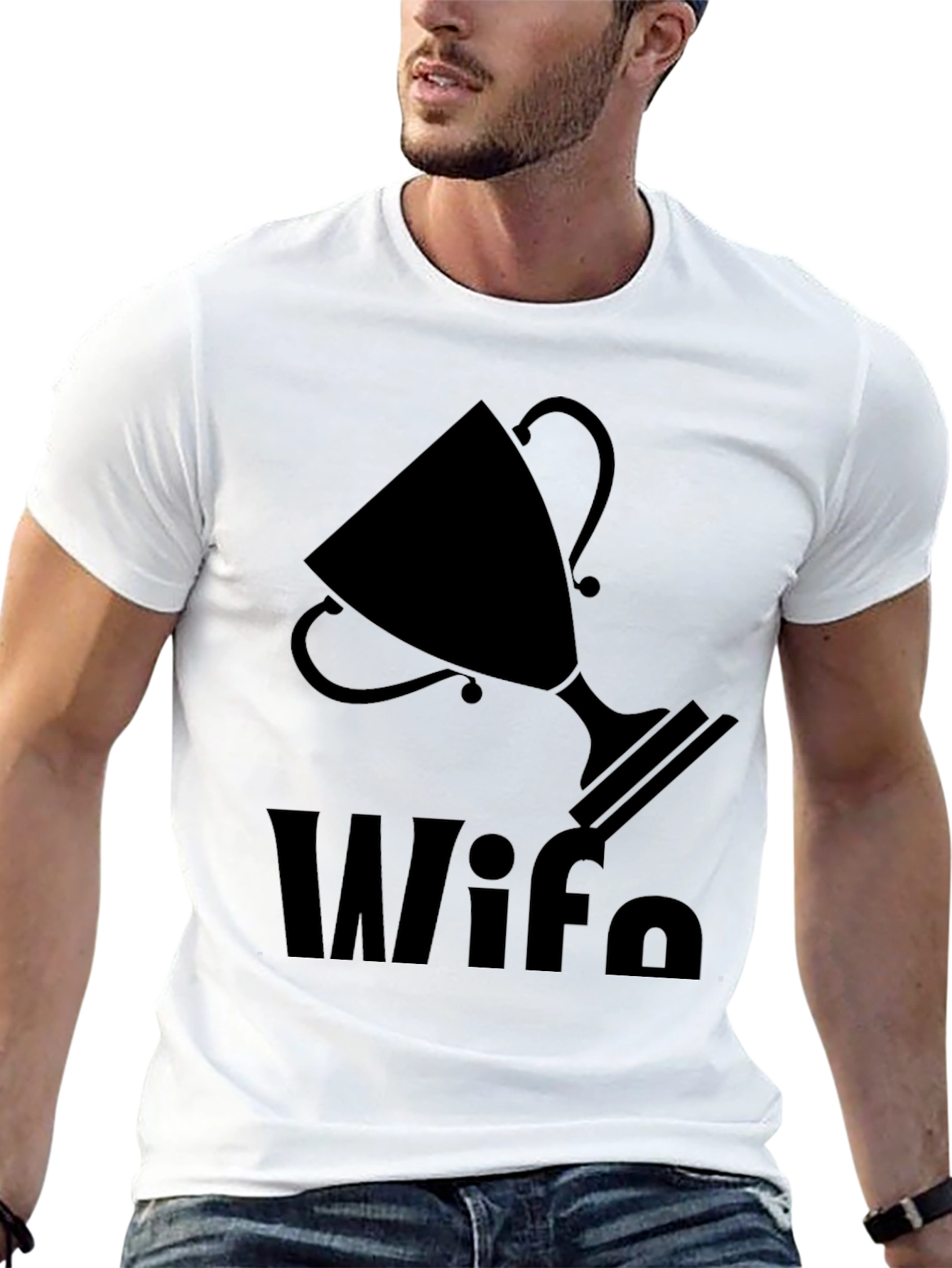 Black Wife Trophy Graphic T-Shirt view 13