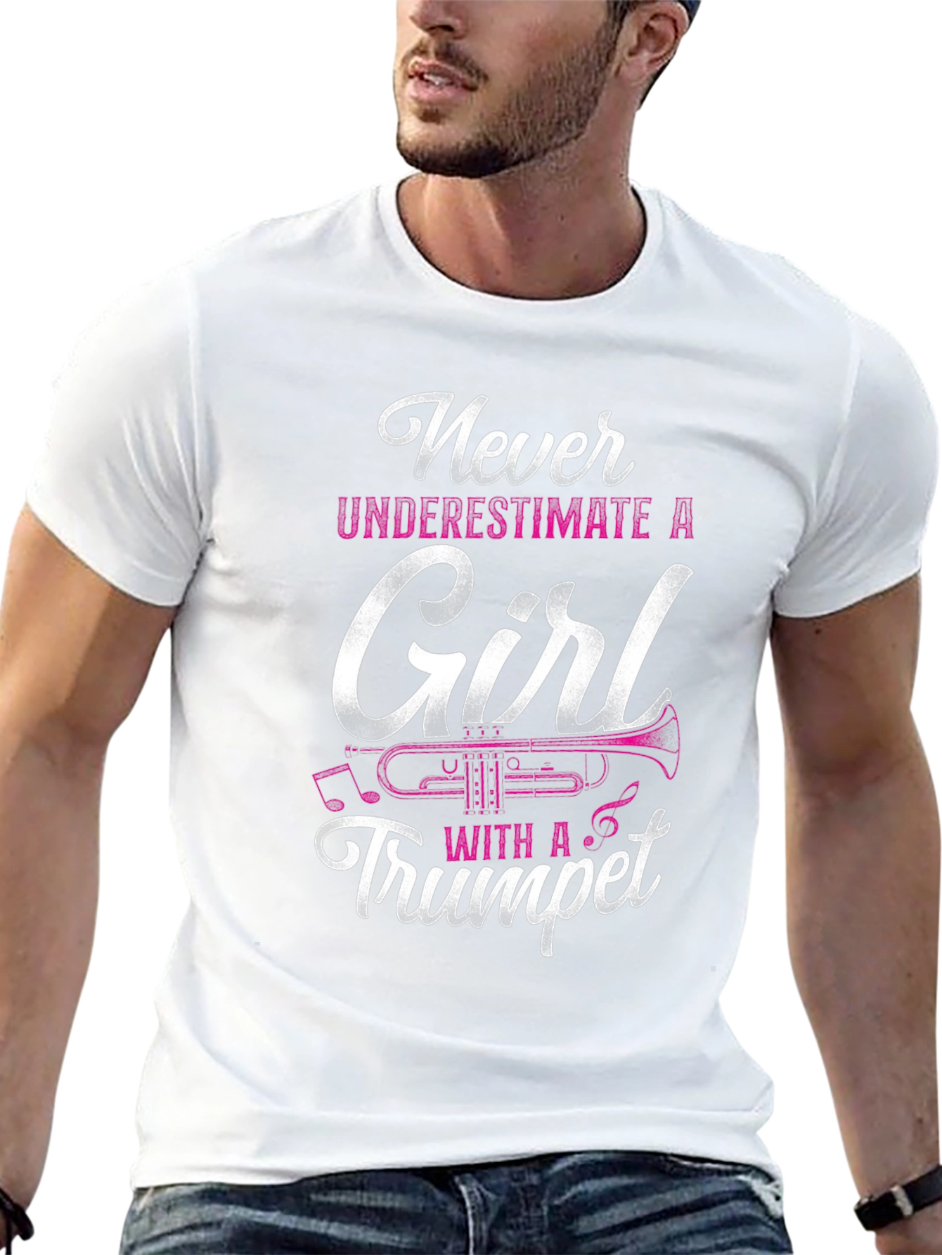 Black Never Underestimate a Girl with a Trumpet T-Shirt view 13