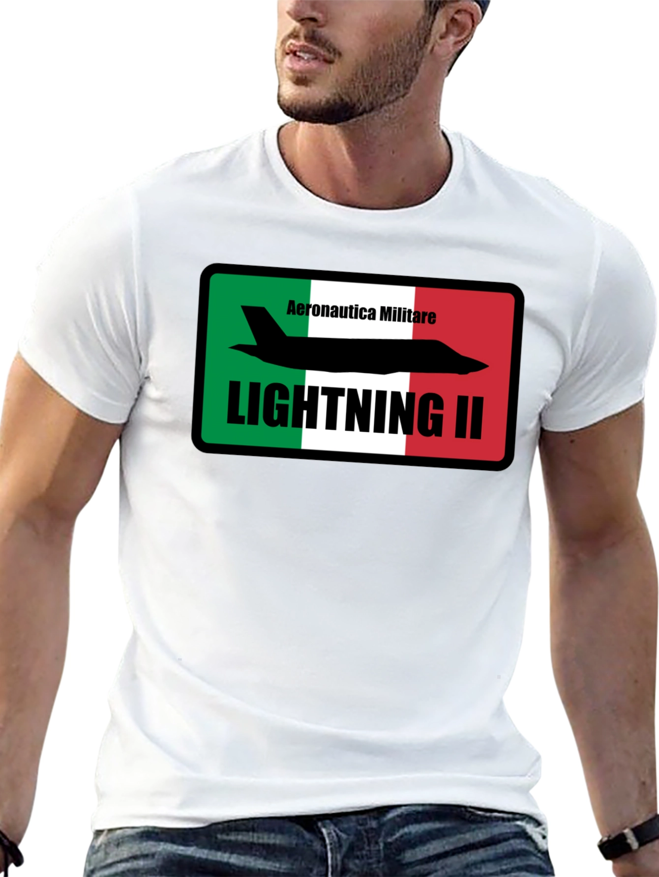 Black Aeronautica Militare Lightning II T-Shirt - Black view 13