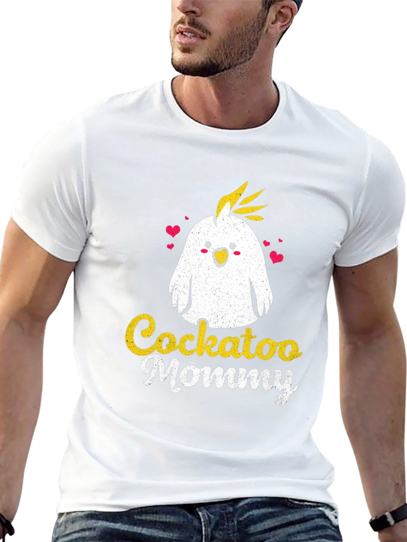 Black Cockatoo Mommy Graphic Tee - Cute Bird Lover Shirt view 13