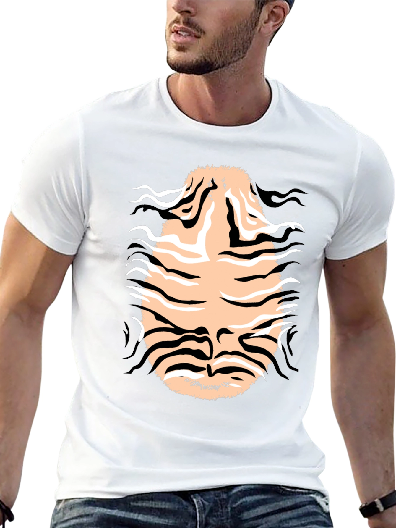 Black Tiger Stripe Graphic Tee - Unleash Your Wild Side! view 13
