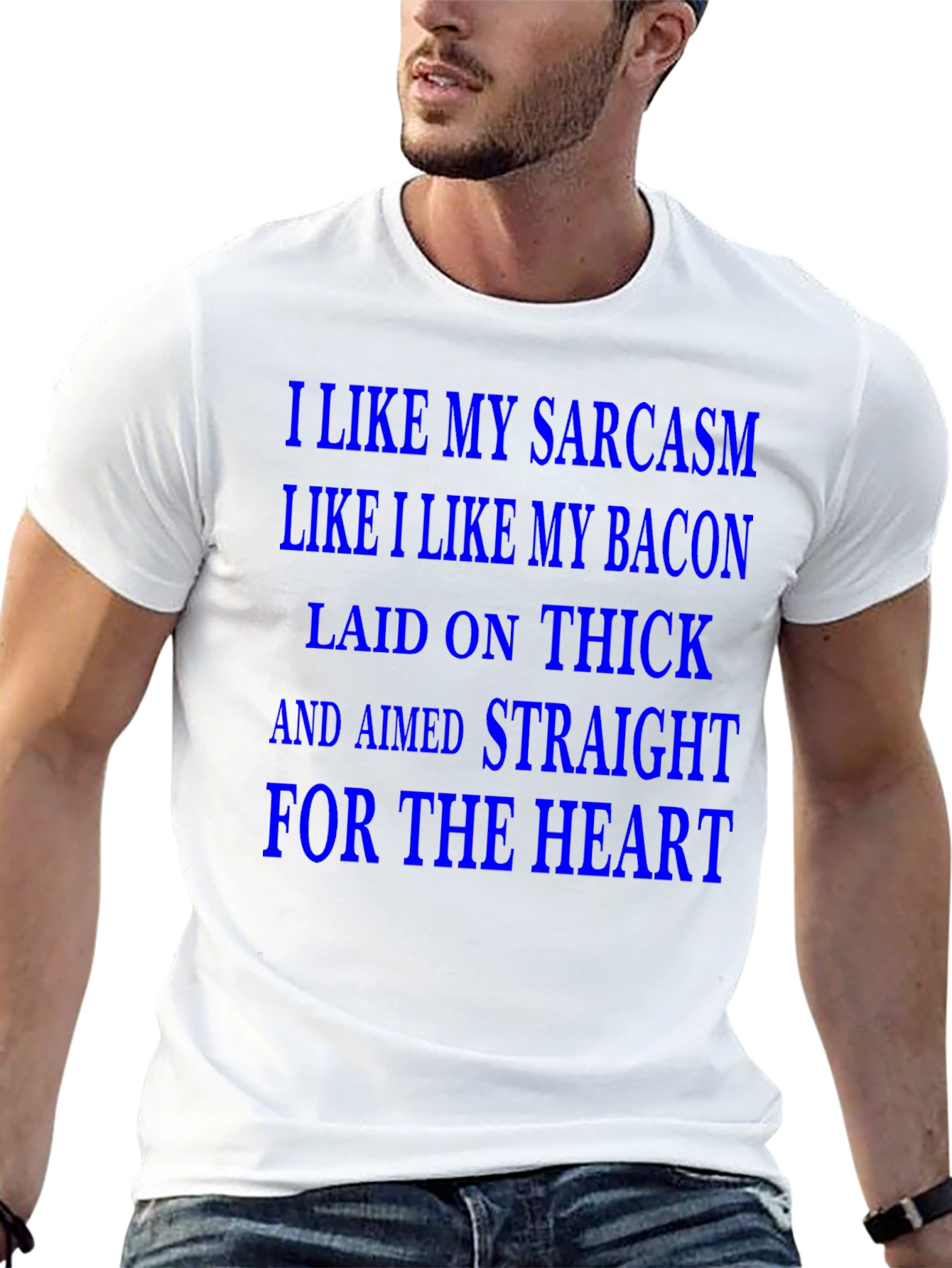 Black Sarcasm & Bacon T-Shirt - Laid on Thick! view 13
