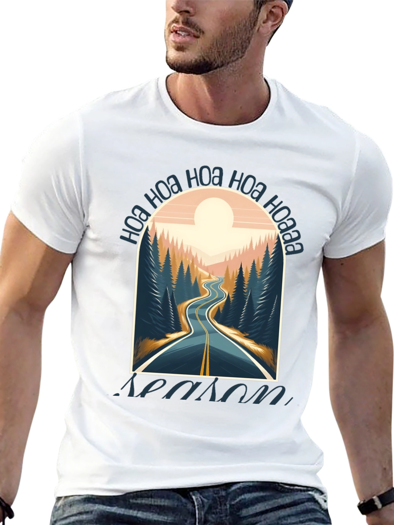 Black Ho Ho Ho Road Trip T-Shirt view 13