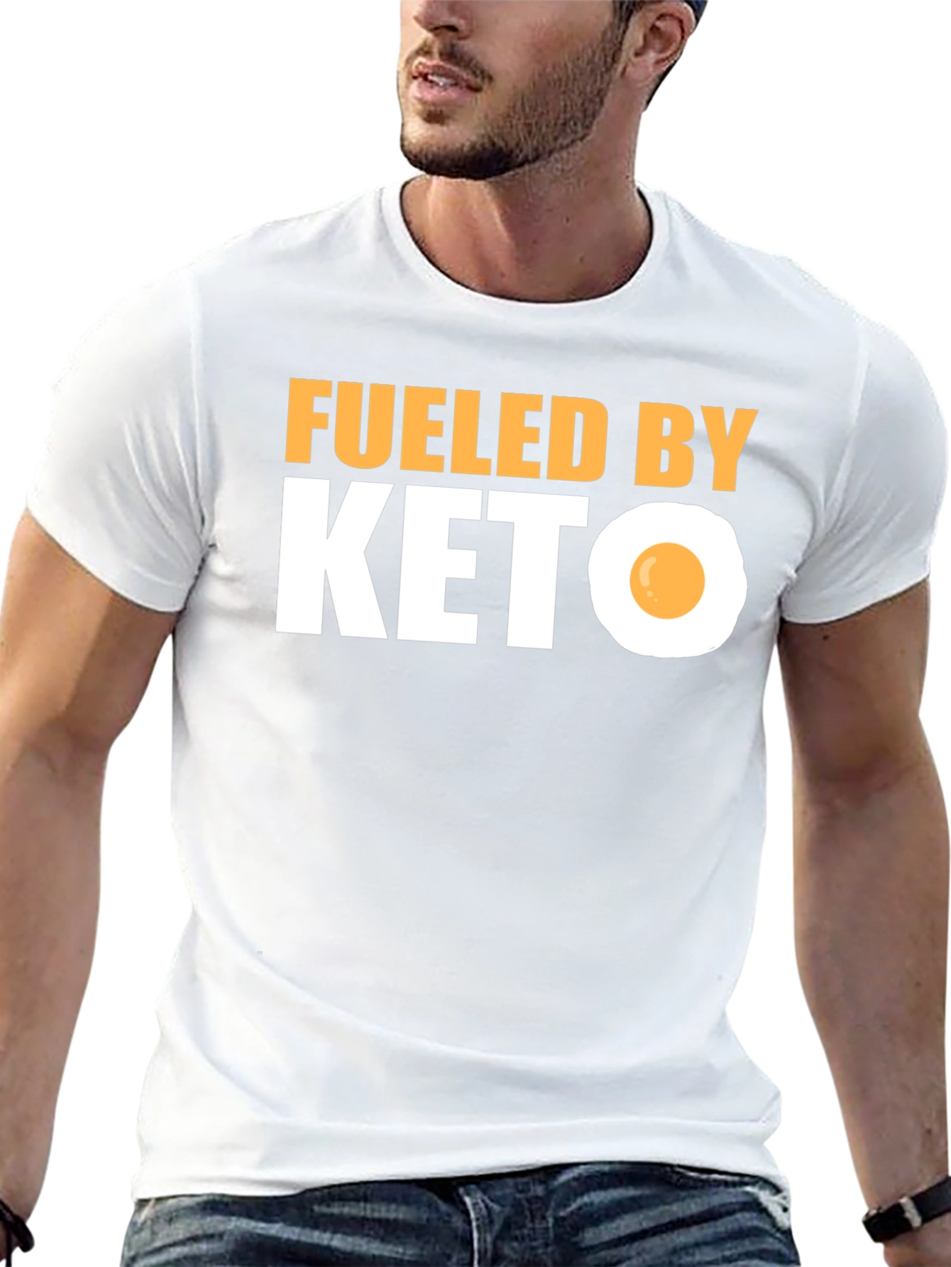 Black Fueled By Keto T-Shirt Funny Diet Tee view 13