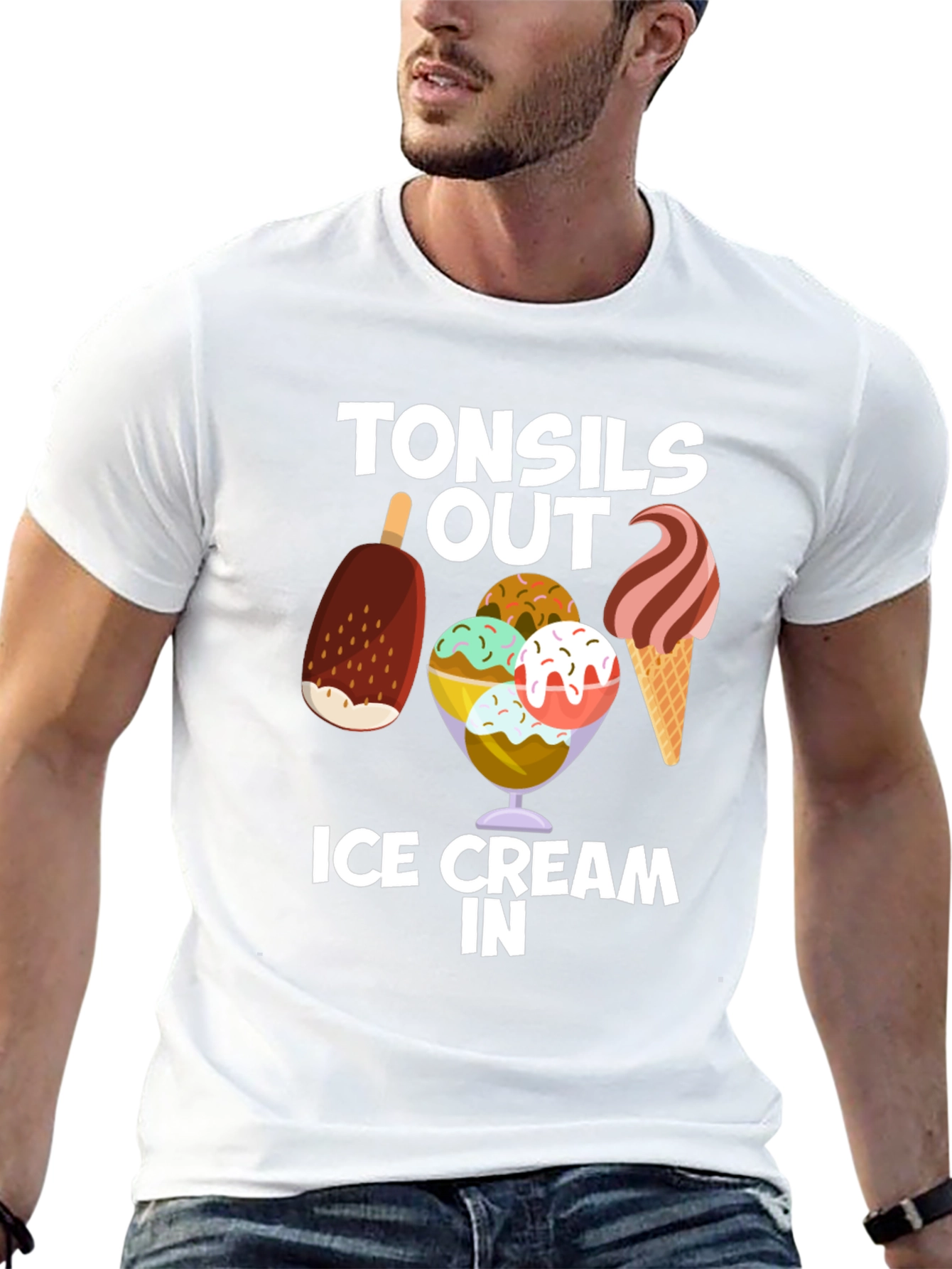 Black Tonsils Out Ice Cream In Graphic T-Shirt view 13