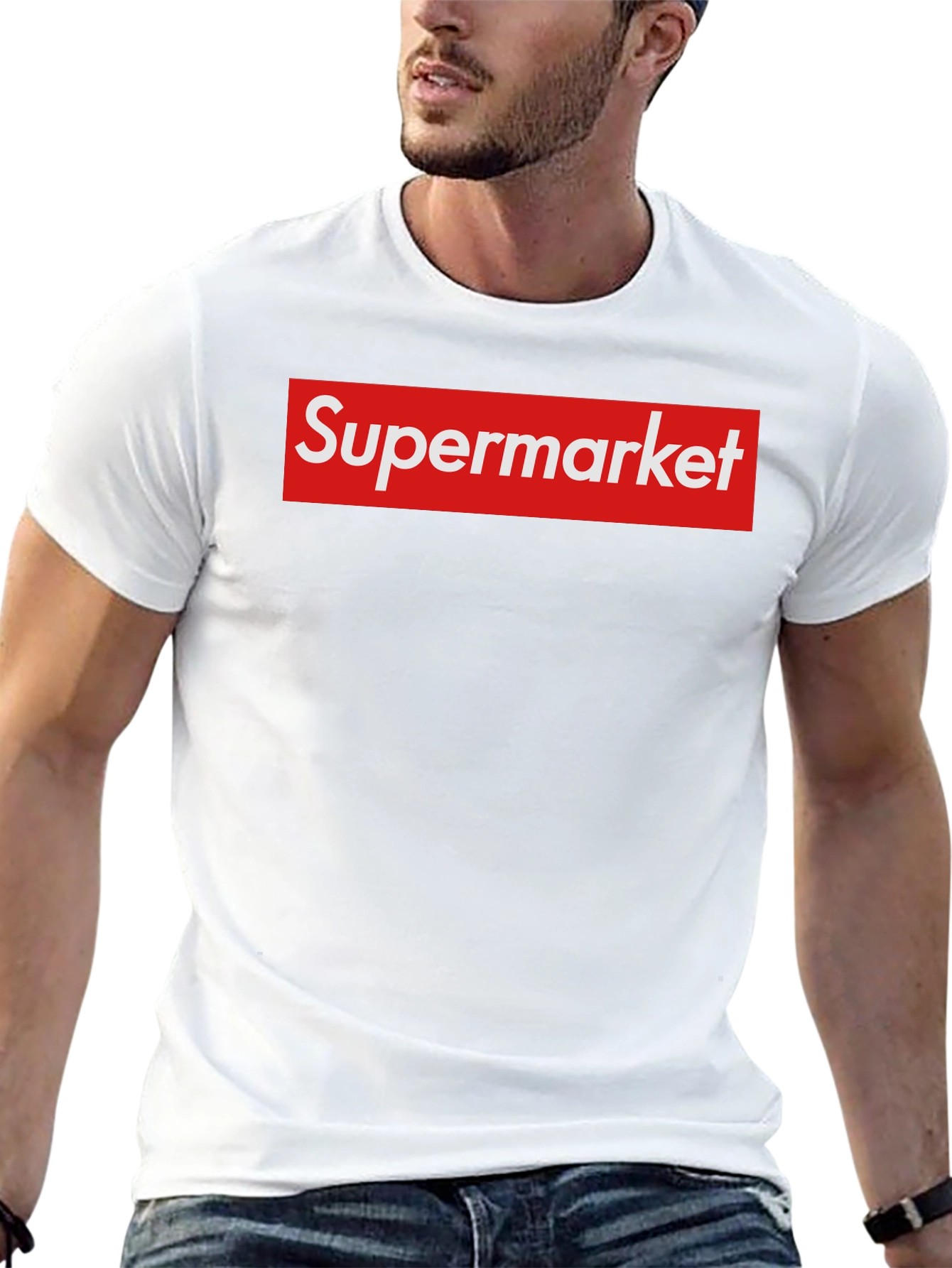 Black Supermarket Funny Parody Graphic T-Shirt view 13