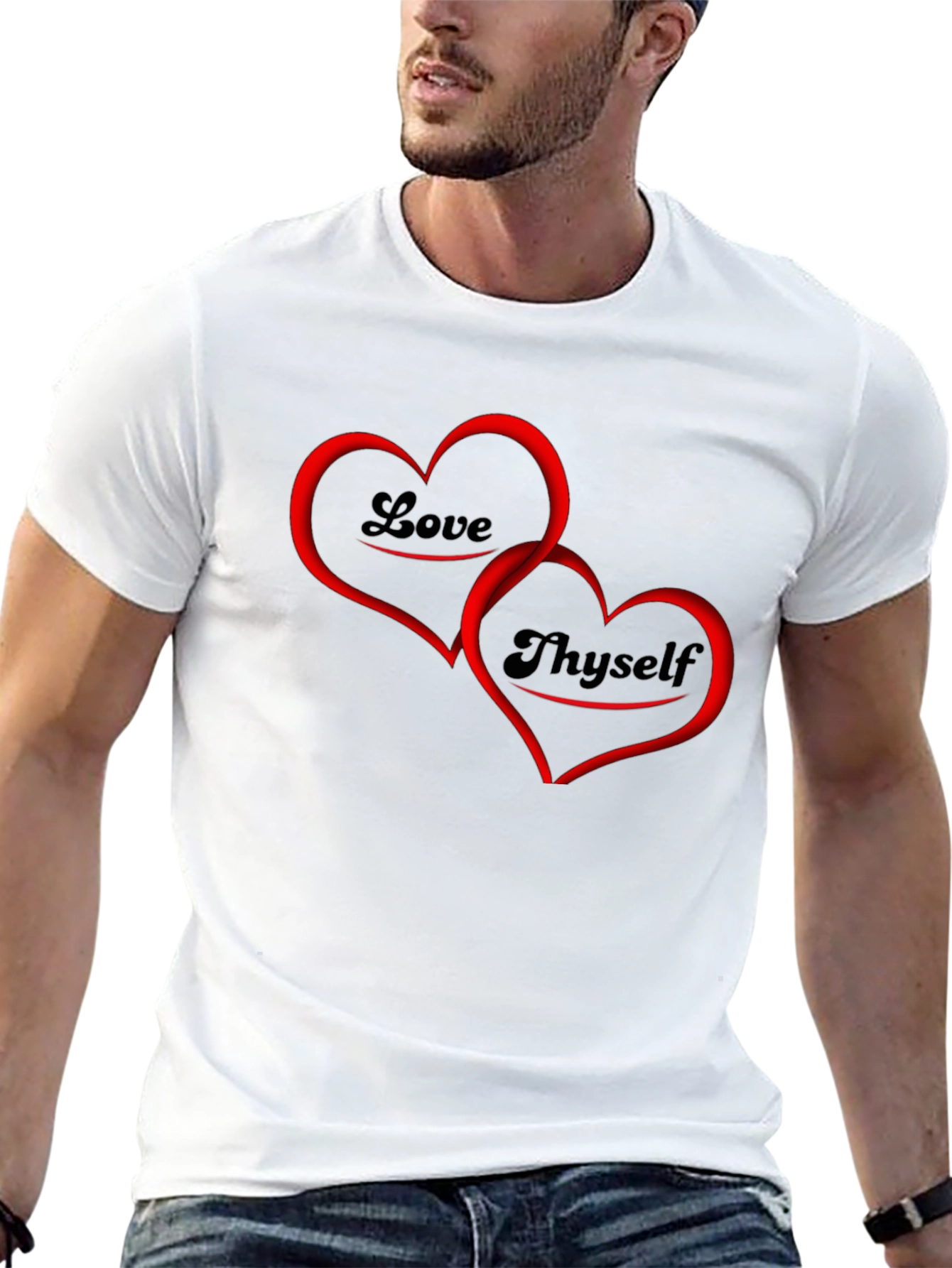 Black Love Thyself Graphic Tee - Black view 13