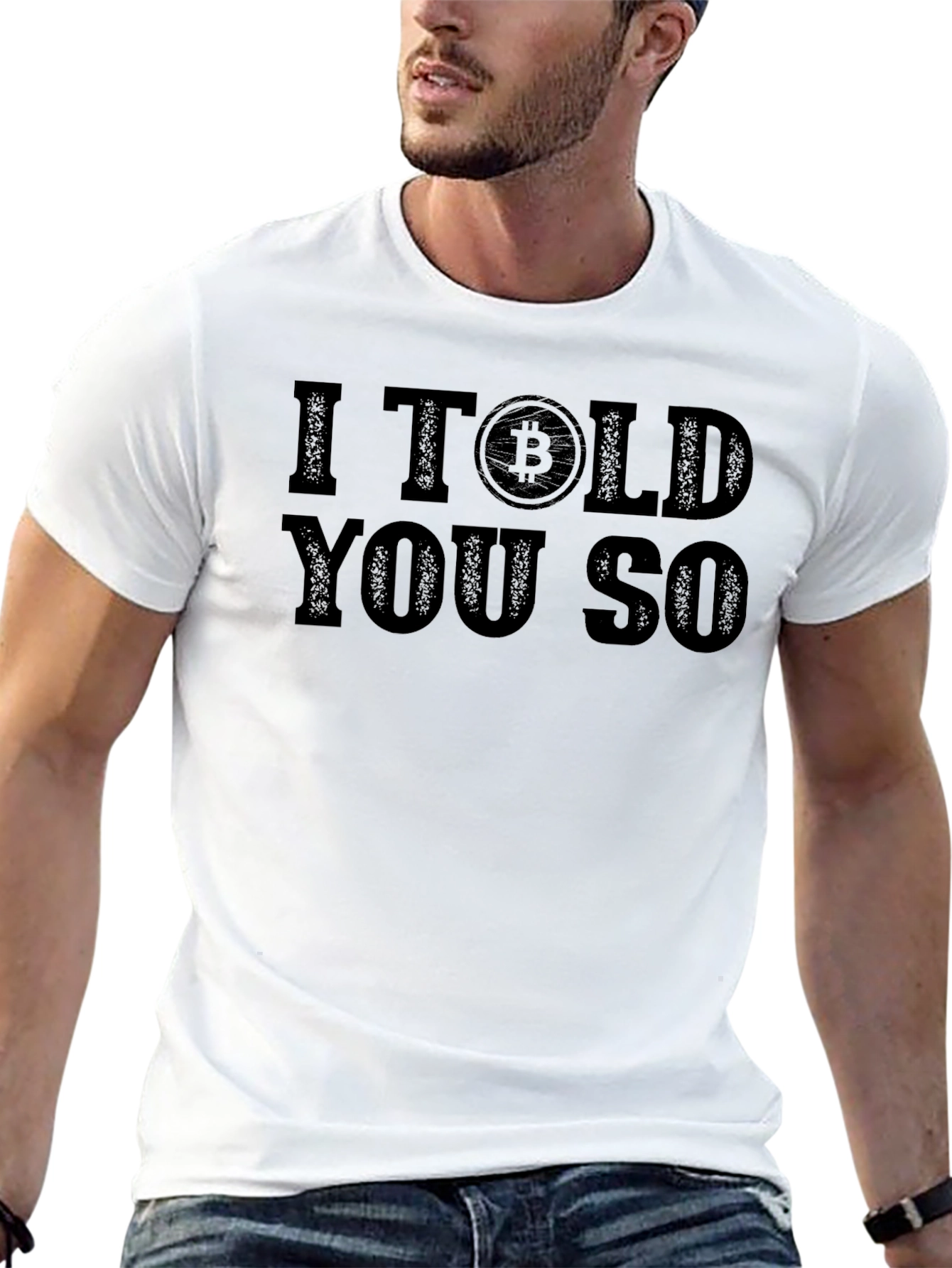 Black I Told You So Bitcoin Graphic T-Shirt view 13