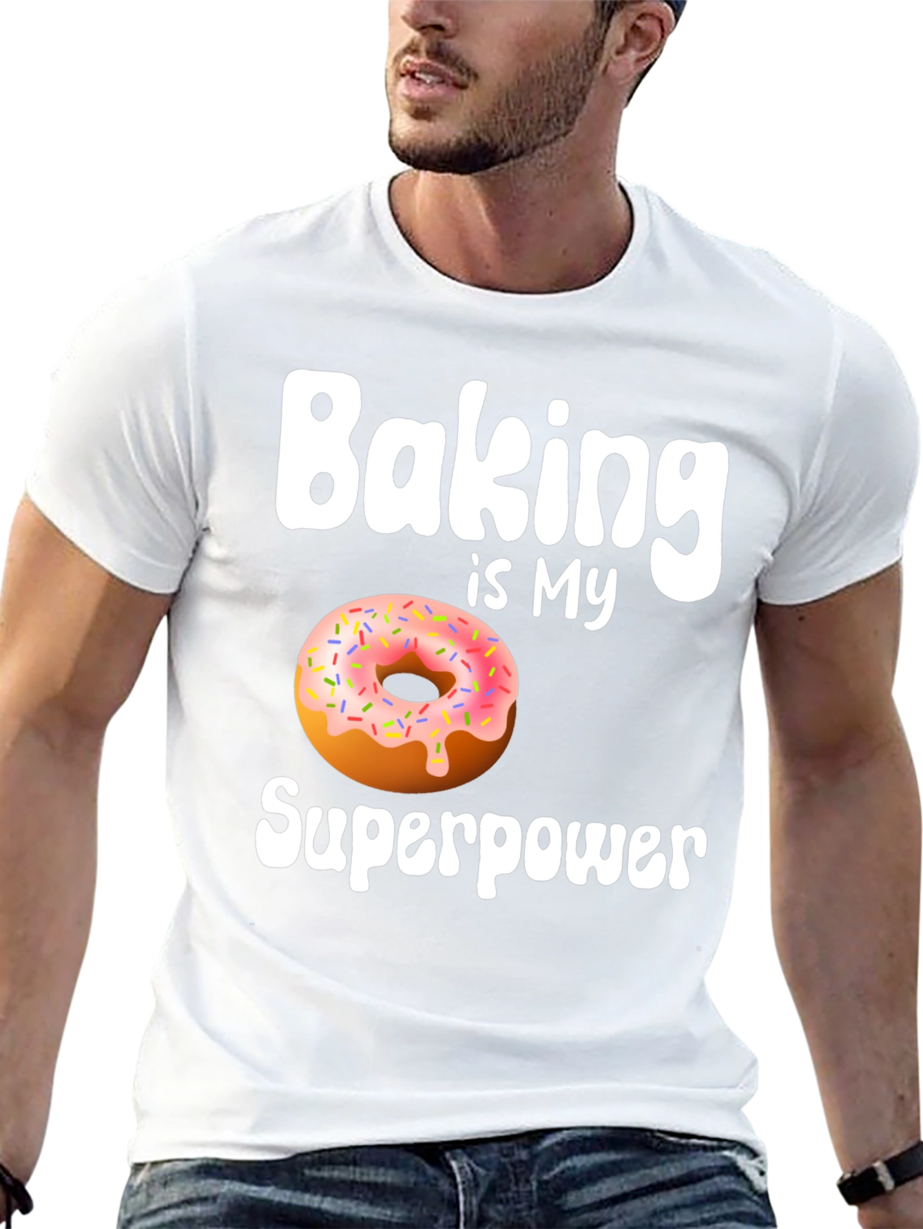 Black Baking is My Superpower Donut T-Shirt view 13