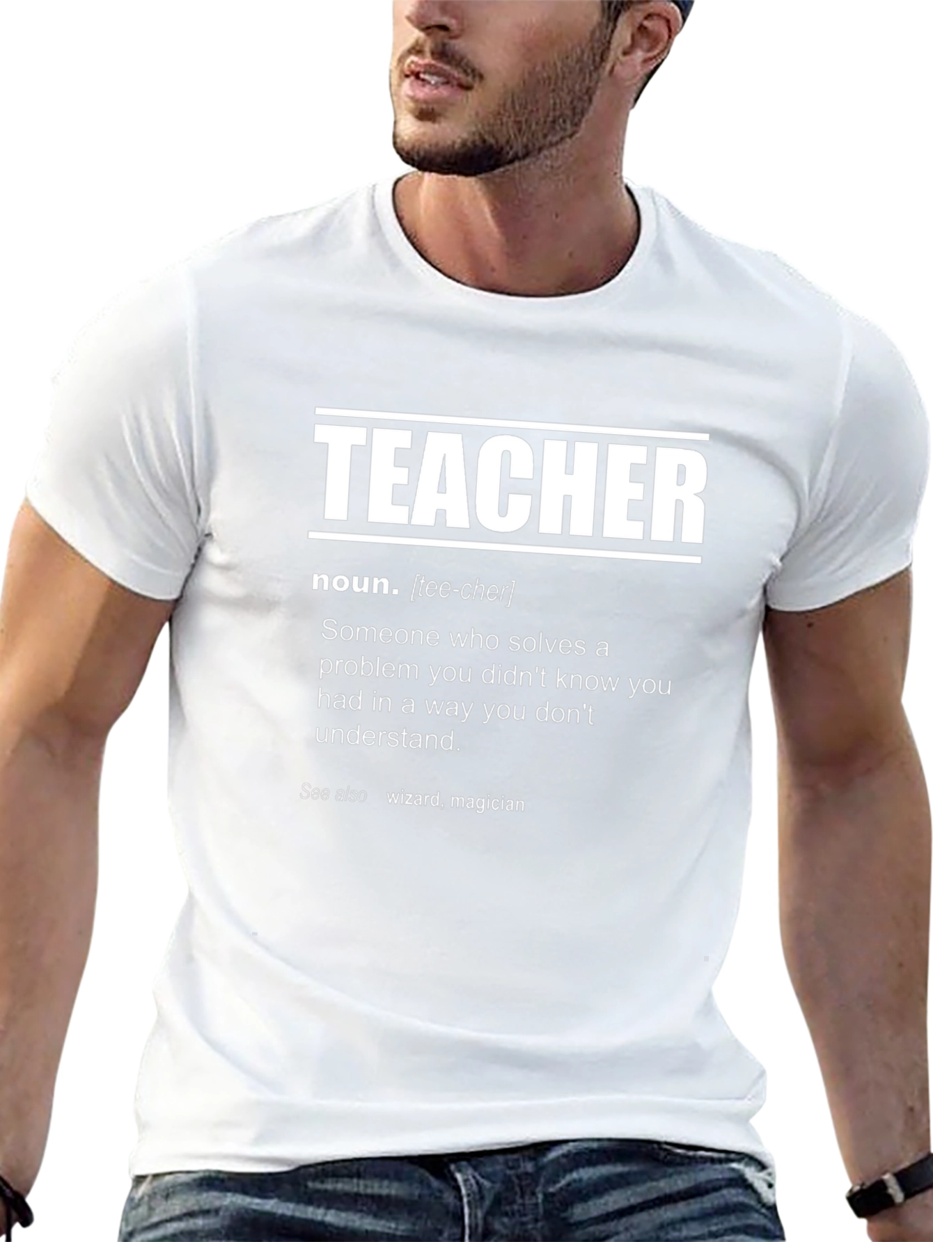 Black Teacher Definition T-Shirt - Wizard Magician Funny Tee view 13