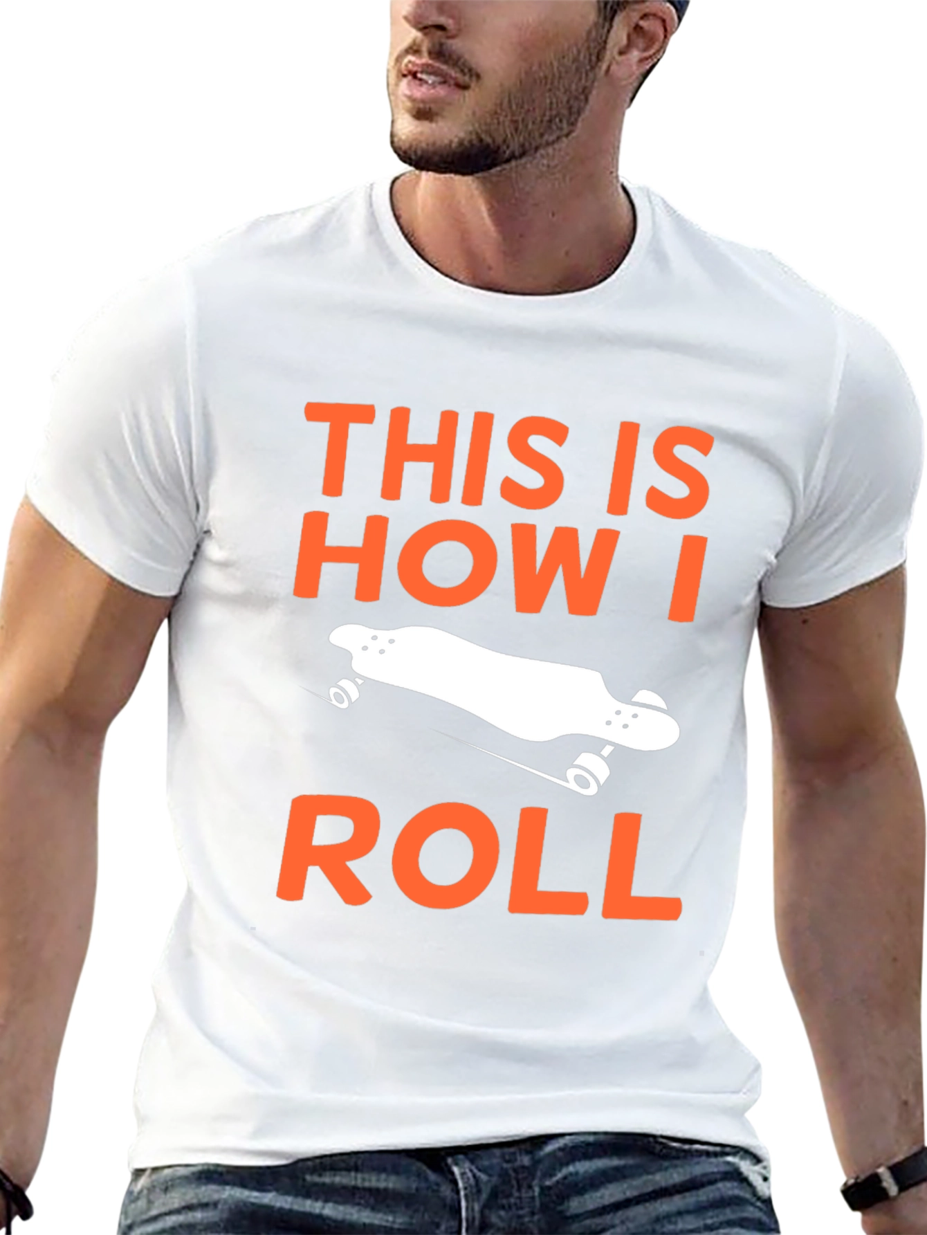 Black This Is How I Roll Skateboard T-Shirt view 13