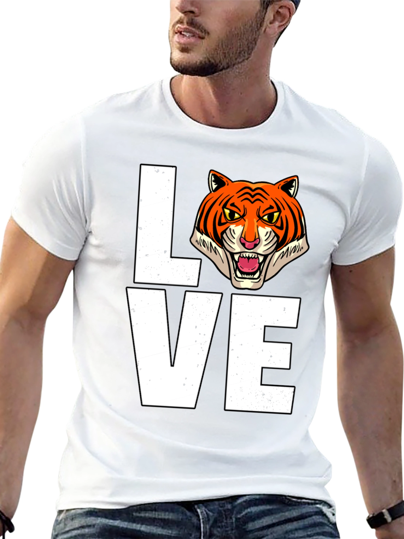 Black Tiger Love Graphic T-Shirt view 13
