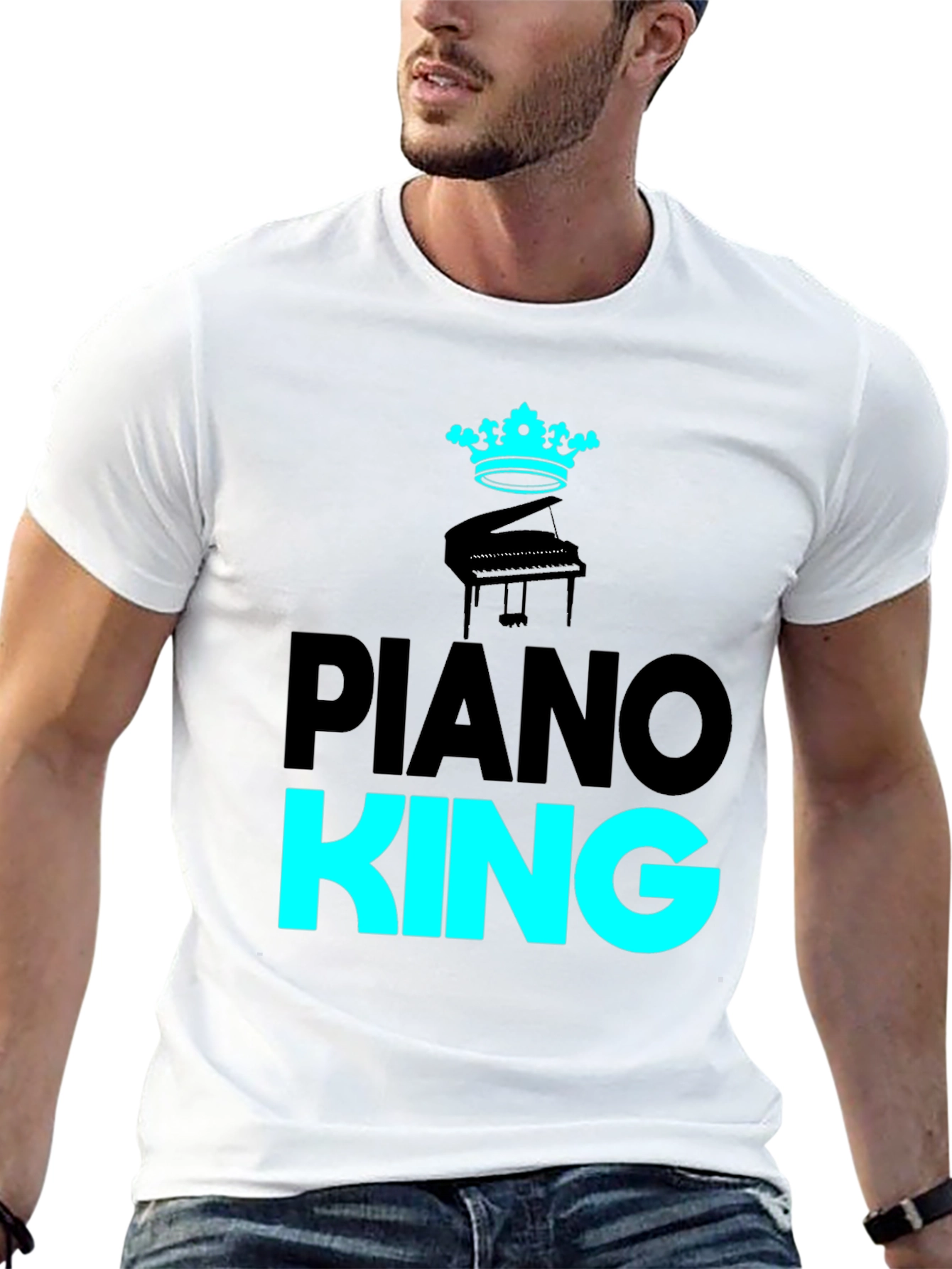 Black Piano King Black Graphic Tee view 13