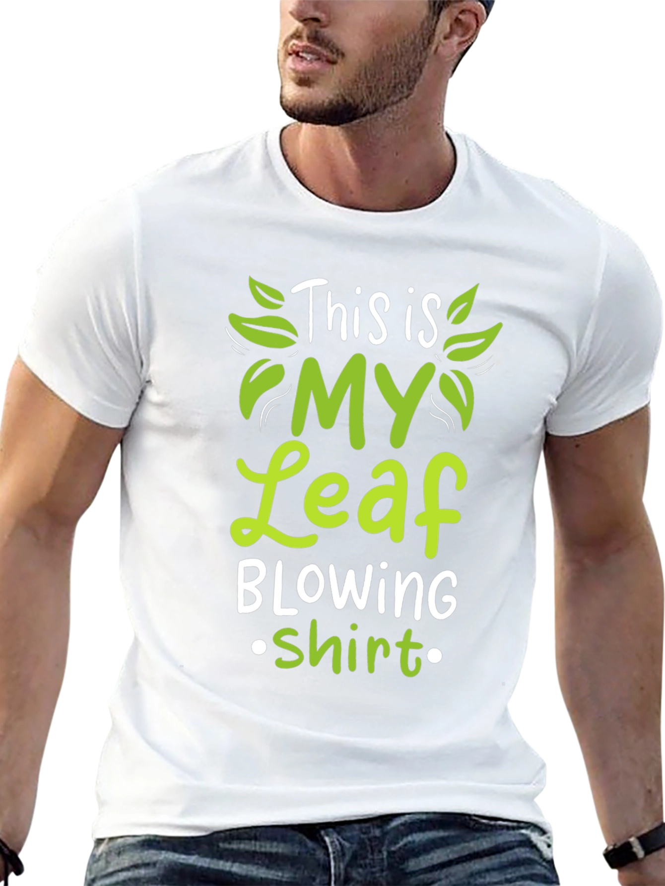 Black Leaf Blowing Shirt - Funny T-Shirt view 13