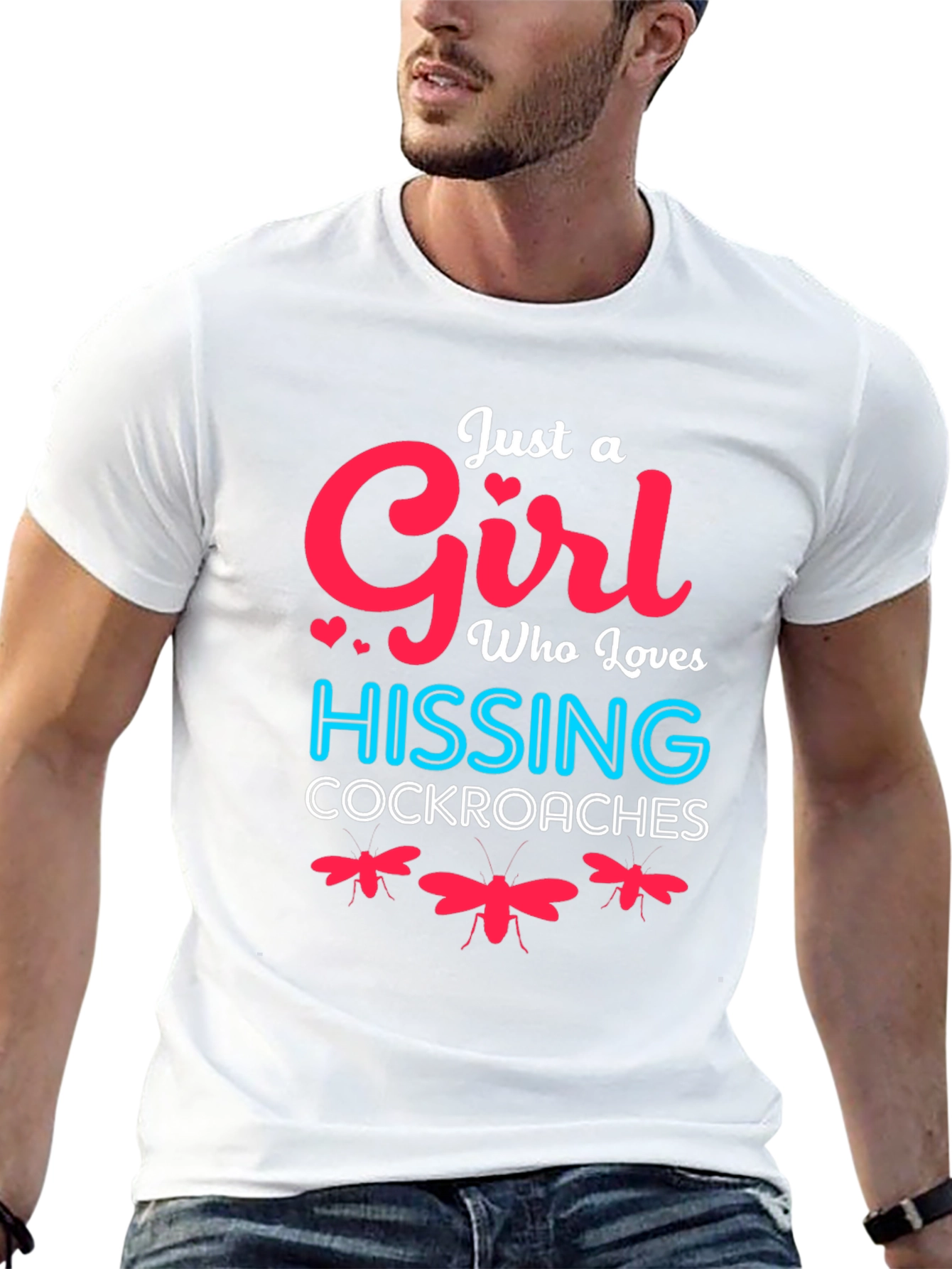 Black Just A Girl Who Loves Hissing Cockroaches T-Shirt view 13