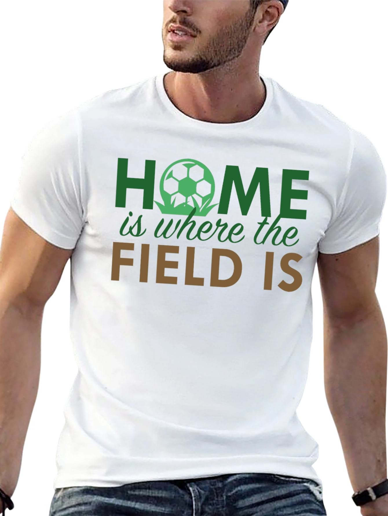 Black Home is Where the Field Is Graphic T-Shirt view 13