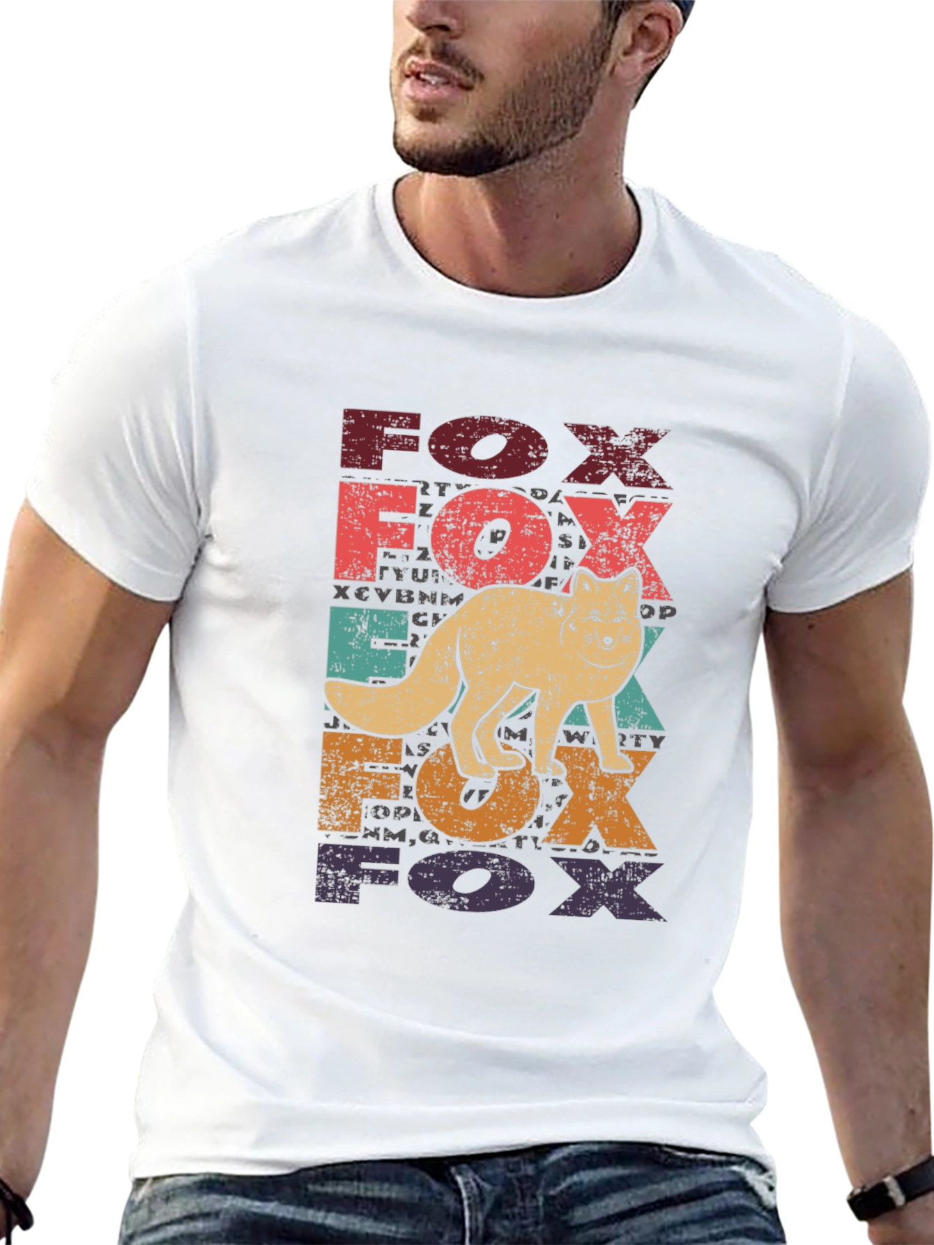 Black Vintage Fox Graphic T-Shirt - Animal Lover Tee view 13