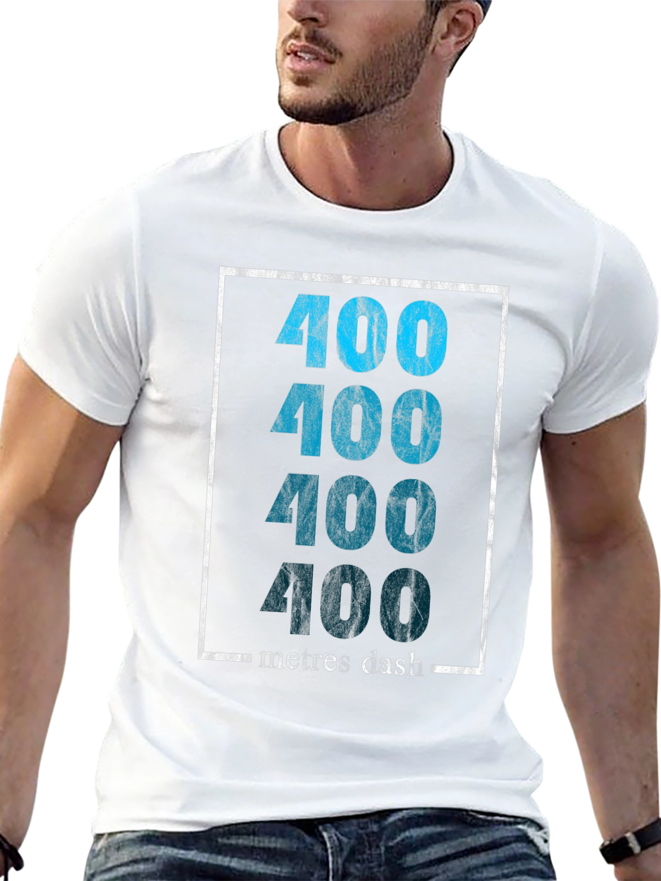 Black 400 Metres Dash Graphic T-Shirt view 13