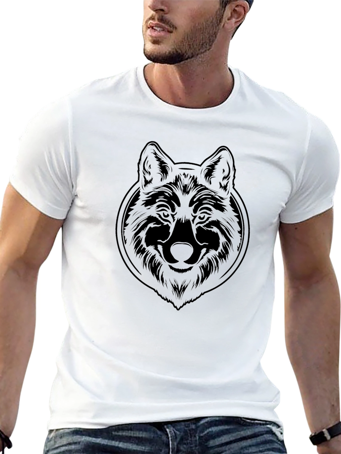 Black Black Wolf Graphic Tee view 13