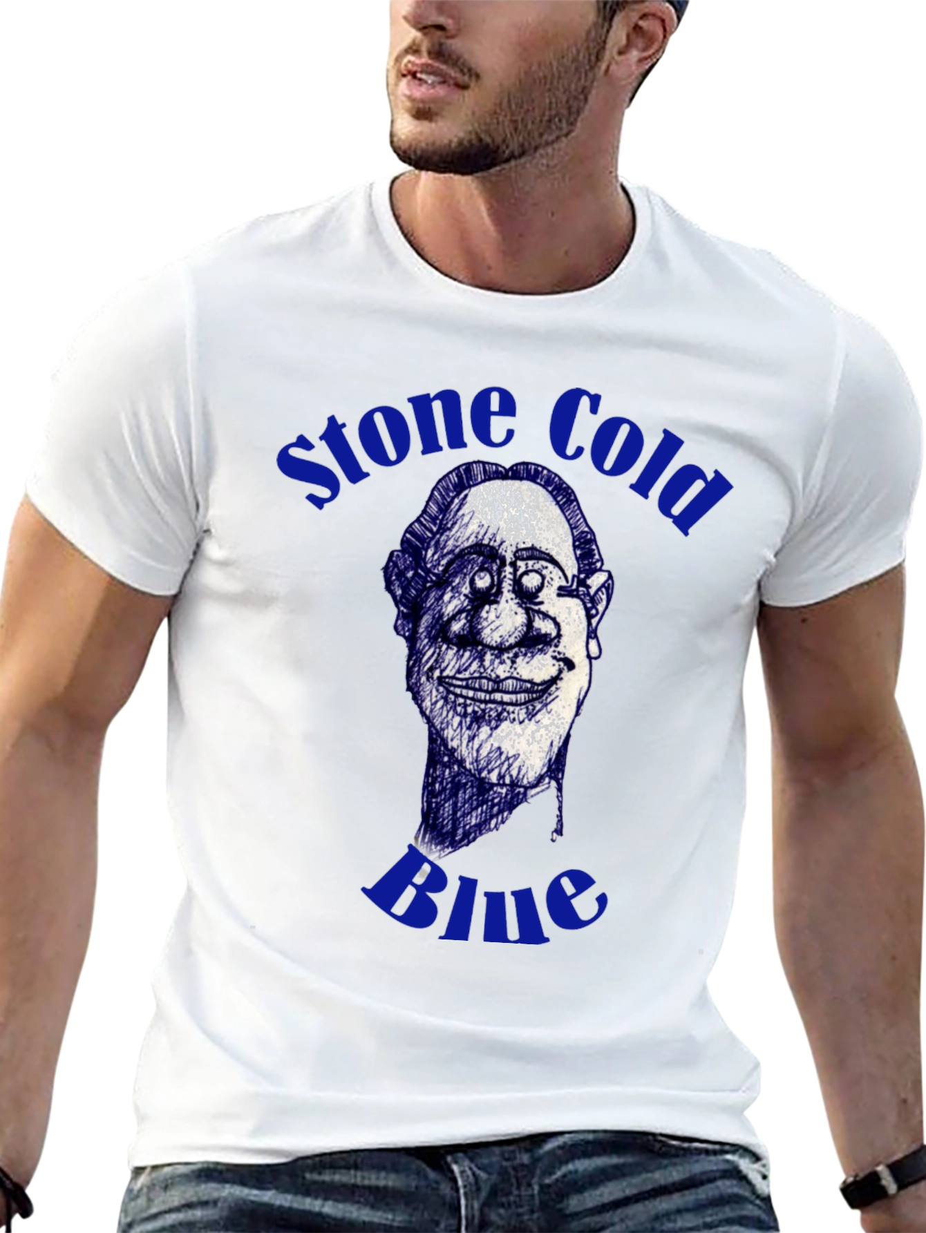Black Stone Cold Blue Graphic Tee view 13