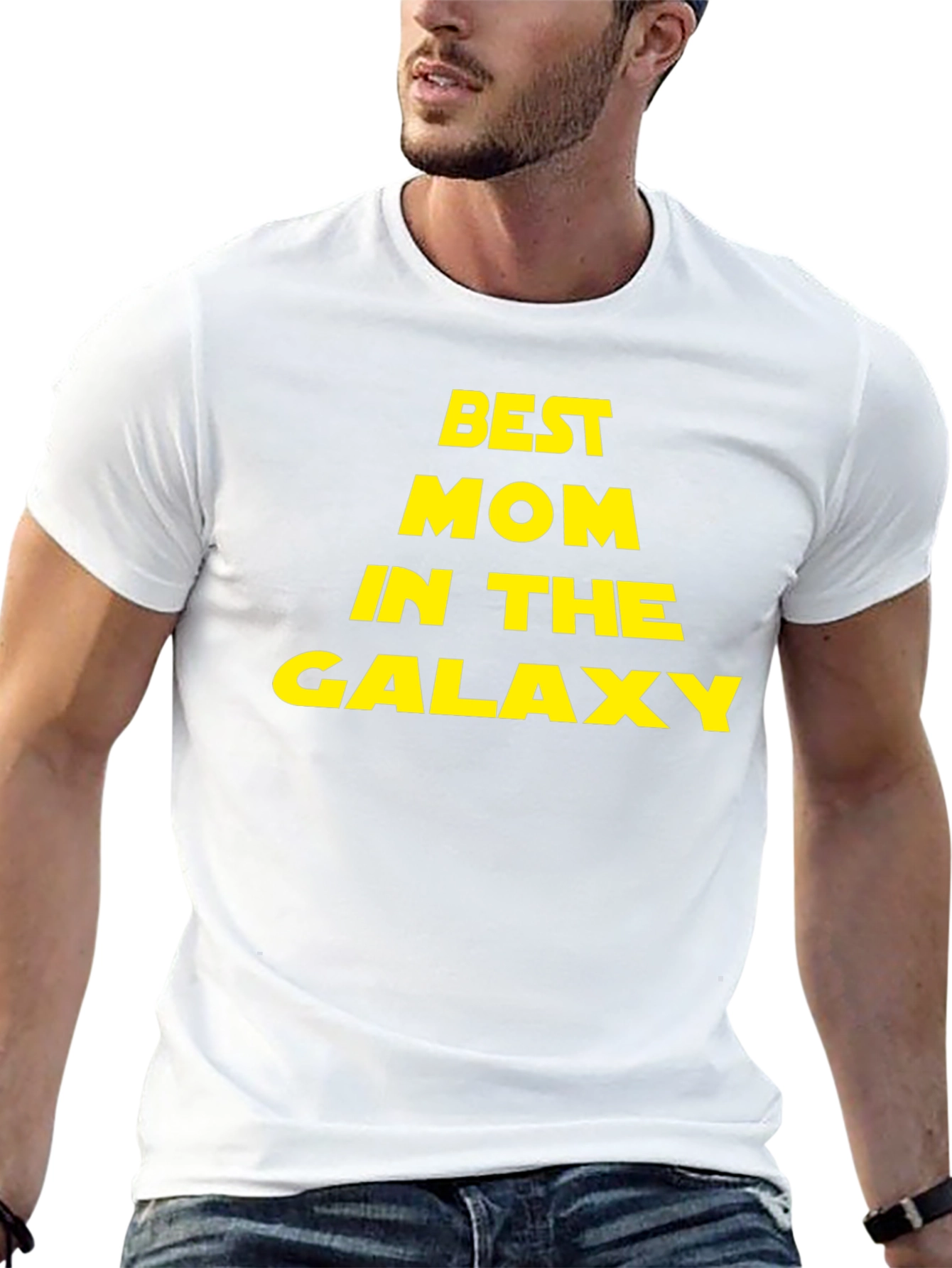 Black Best Mom In The Galaxy T-Shirt - Black view 13