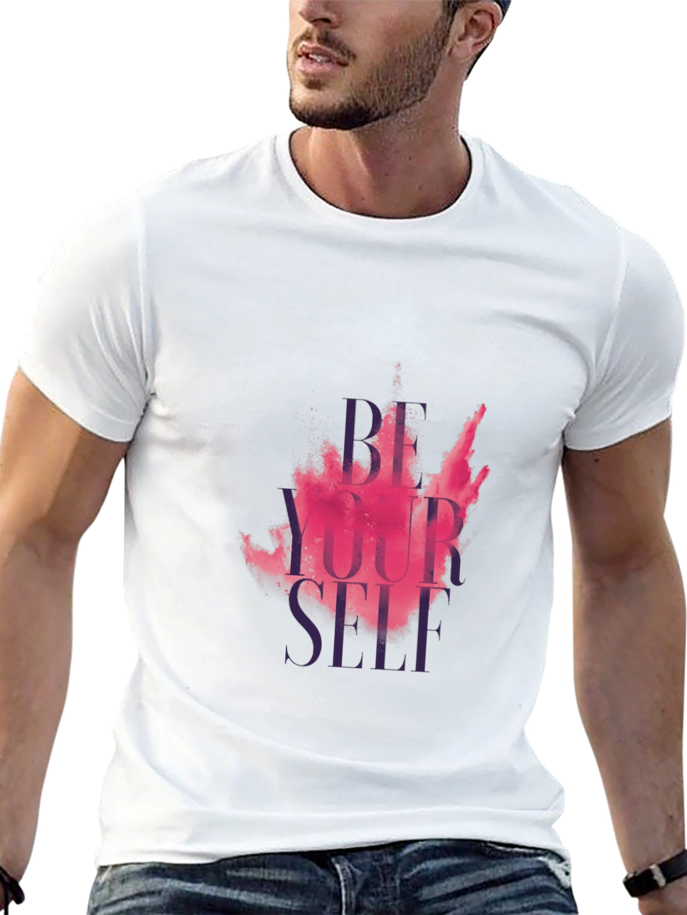 Black Be Yourself Graphic Print Tee view 13