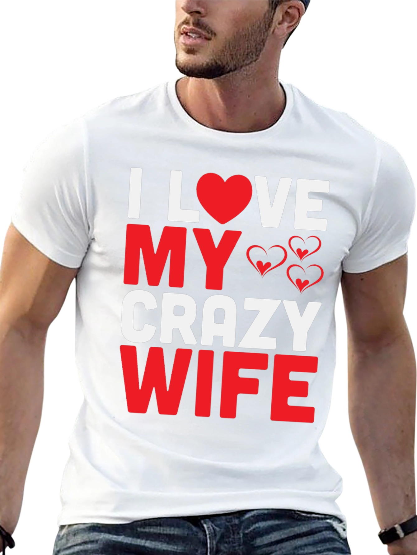 Black I Love My Crazy Wife Graphic Tee view 13