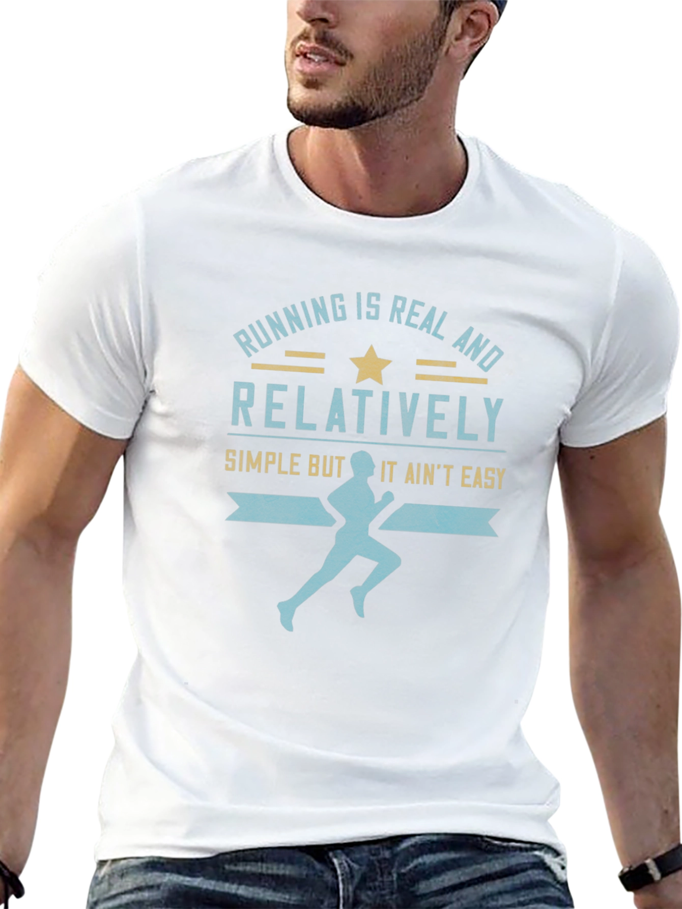 Black Running Is Real Men's Graphic T-Shirt view 13