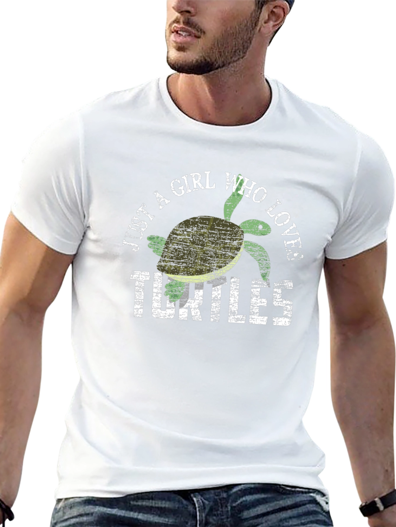 Black Just A Girl Who Loves Turtles T-Shirt view 13