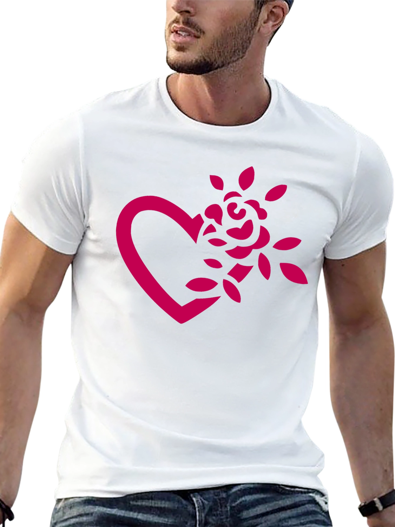 Black Heart Rose Graphic Tee - Black view 13