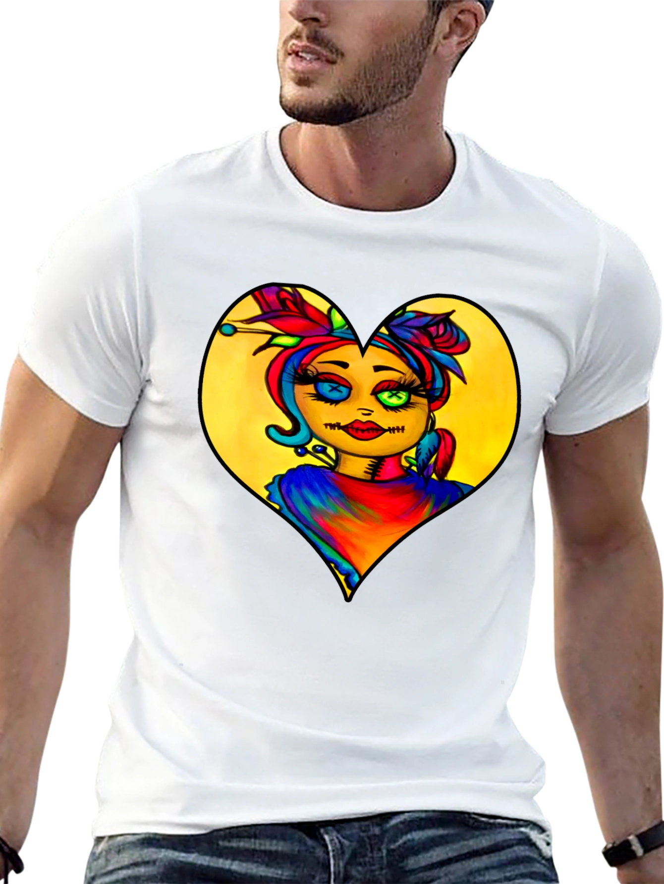 Black Heart Doll Graphic T-Shirt view 13