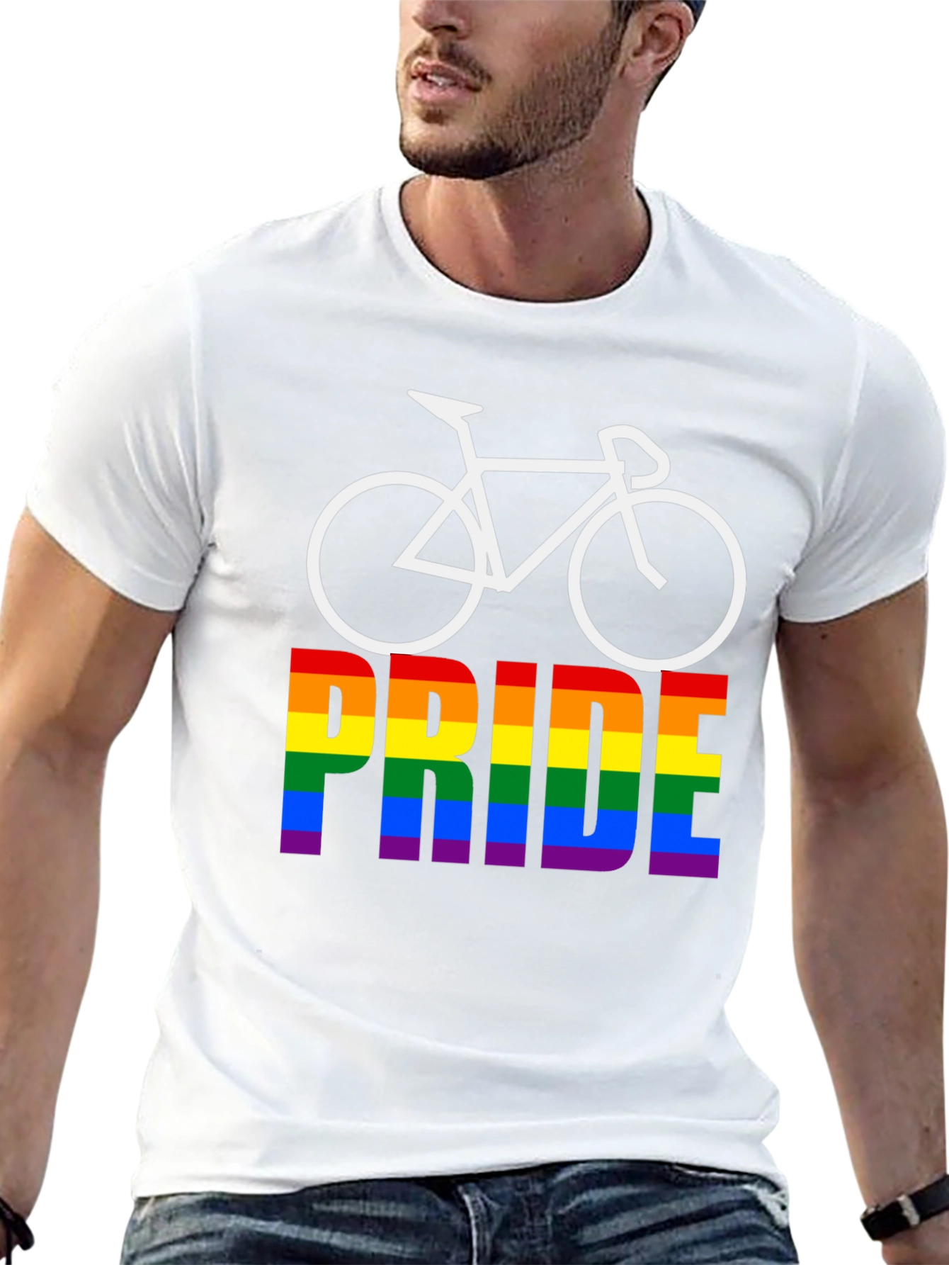 Black Pride Bicycle Black T-Shirt LGBTQ+ Rainbow view 13