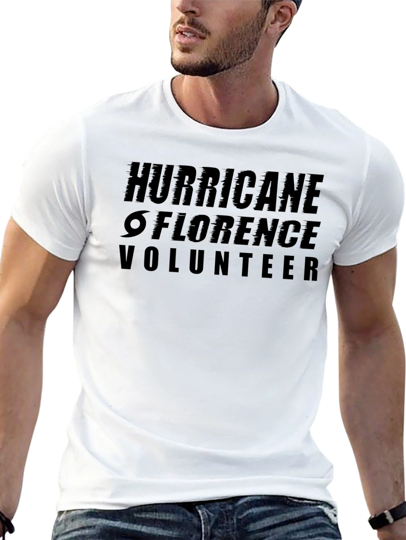 Hurricane Florence Volunteer Black T-Shirt - 13