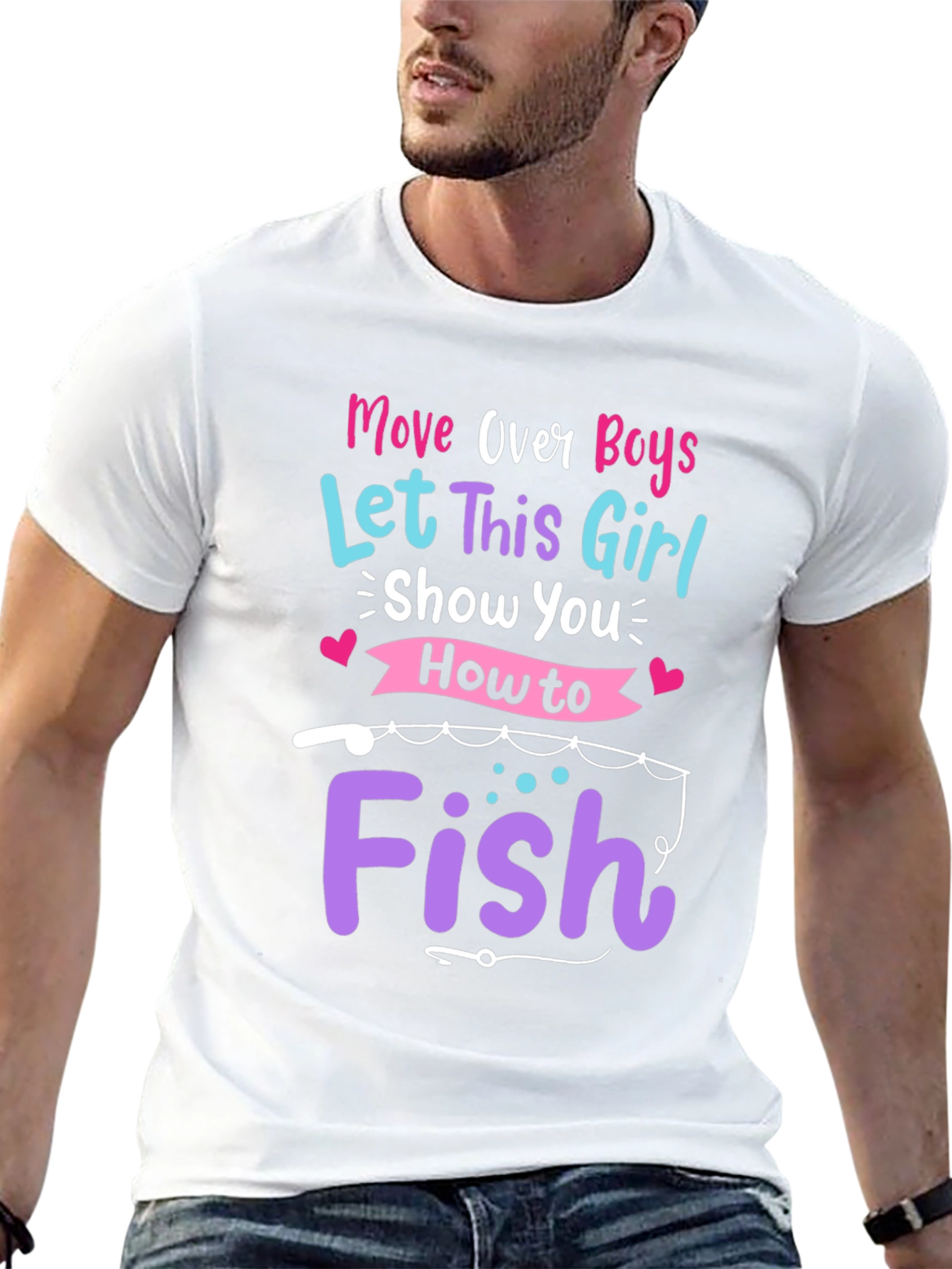Black Move Over Boys Fishing T-Shirt view 13