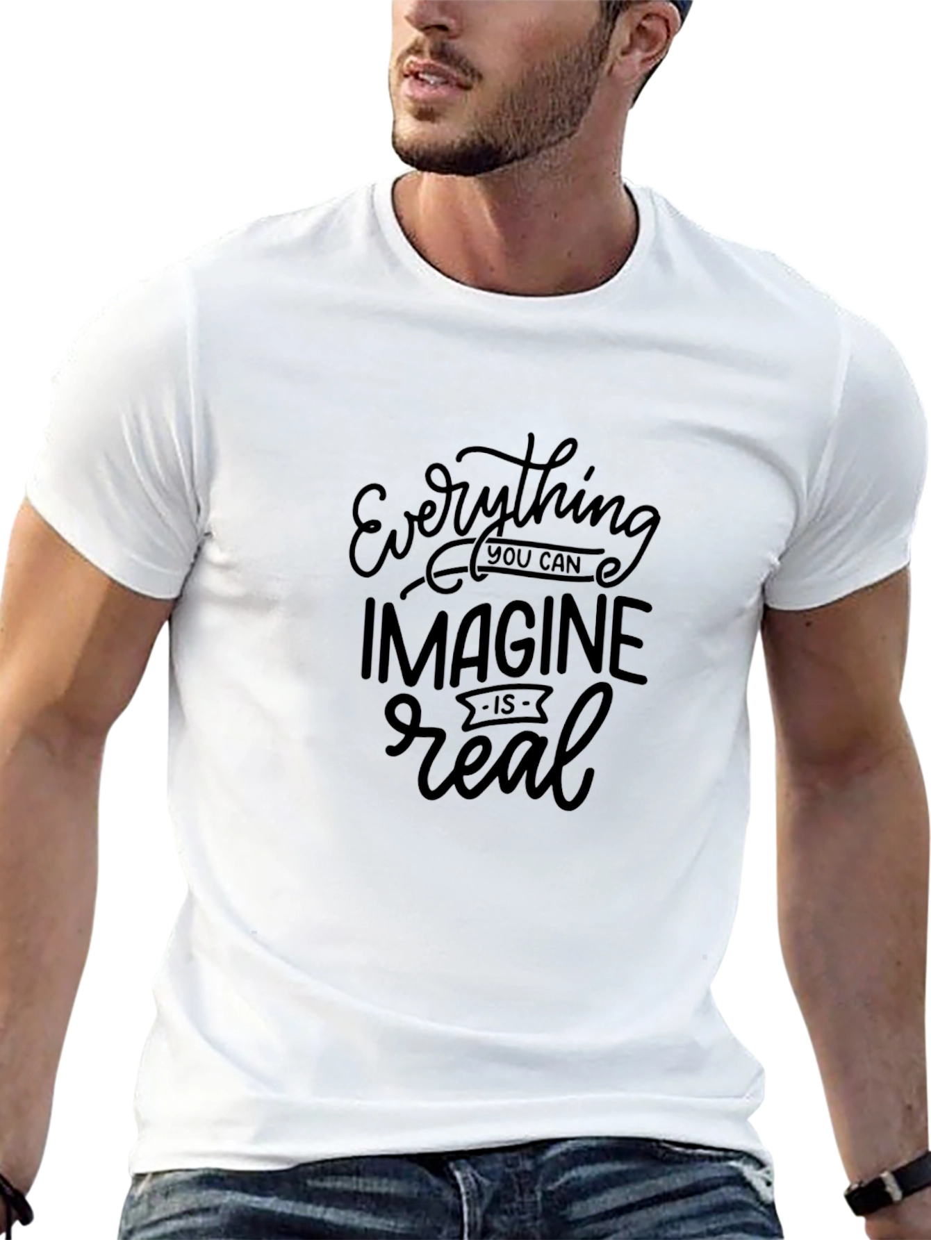 Imagine Real Black Graphic Tee - 13