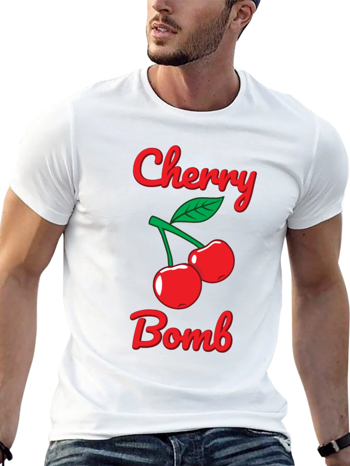 Black Cherry Bomb Graphic Tee - Black Cotton T-Shirt view 13