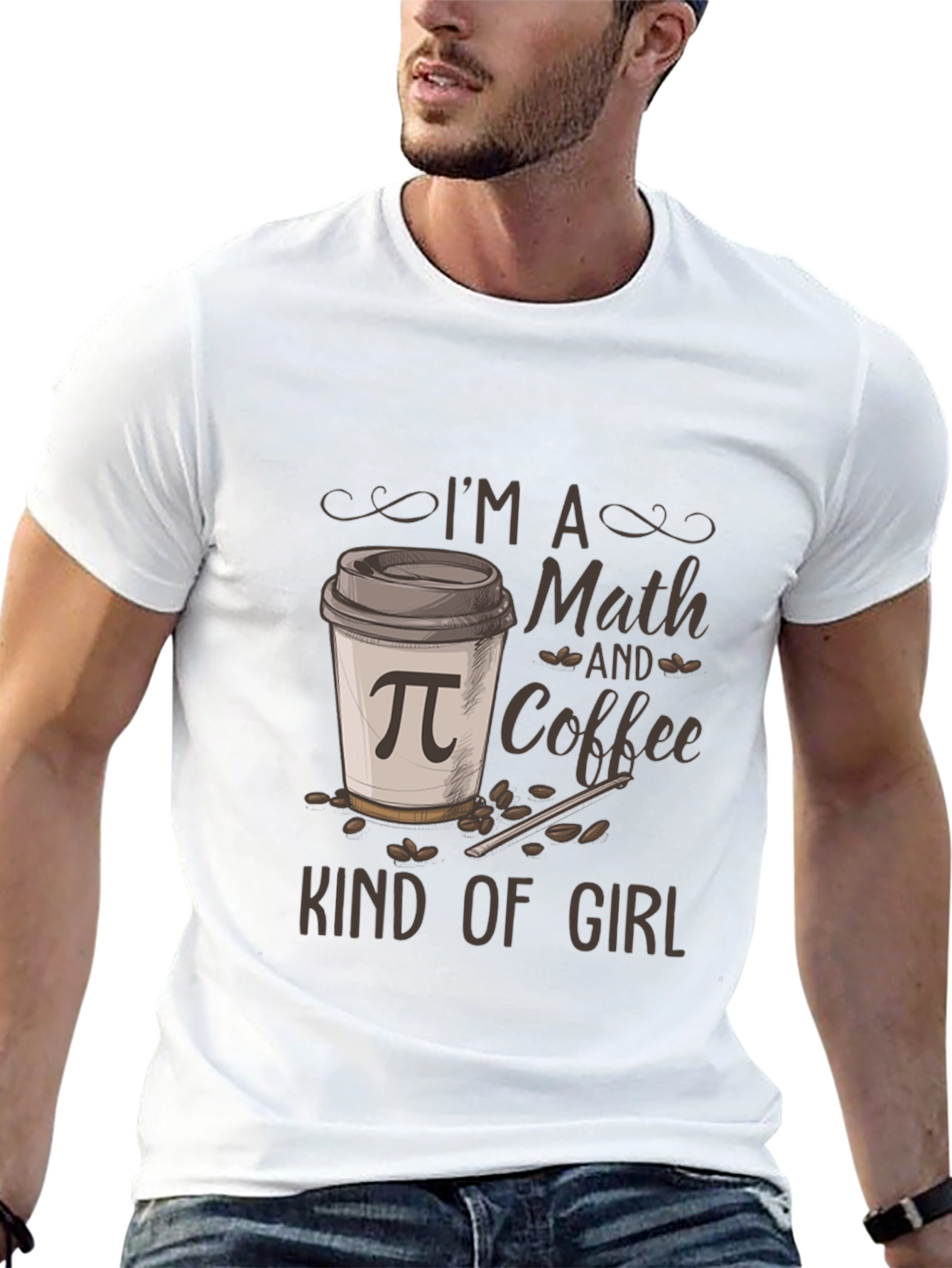 Black Math and Coffee Kind of Girl T-Shirt view 13