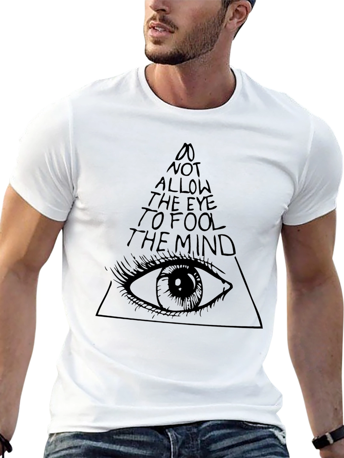 Black Illuminati Eye Black T-Shirt - Mens view 13