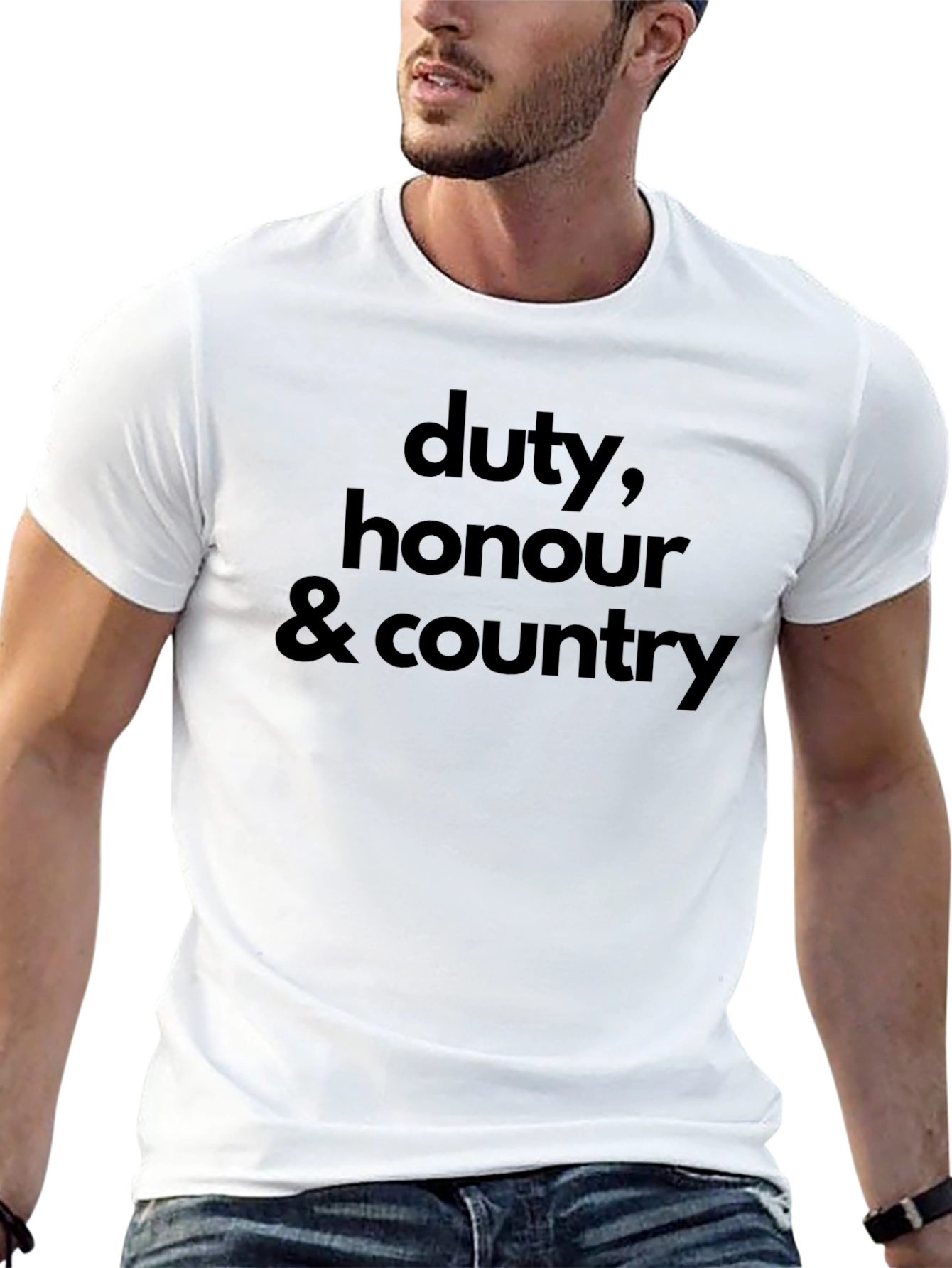 Black Duty, Honour & Country T-Shirt - Classic Patriotic Tee view 13