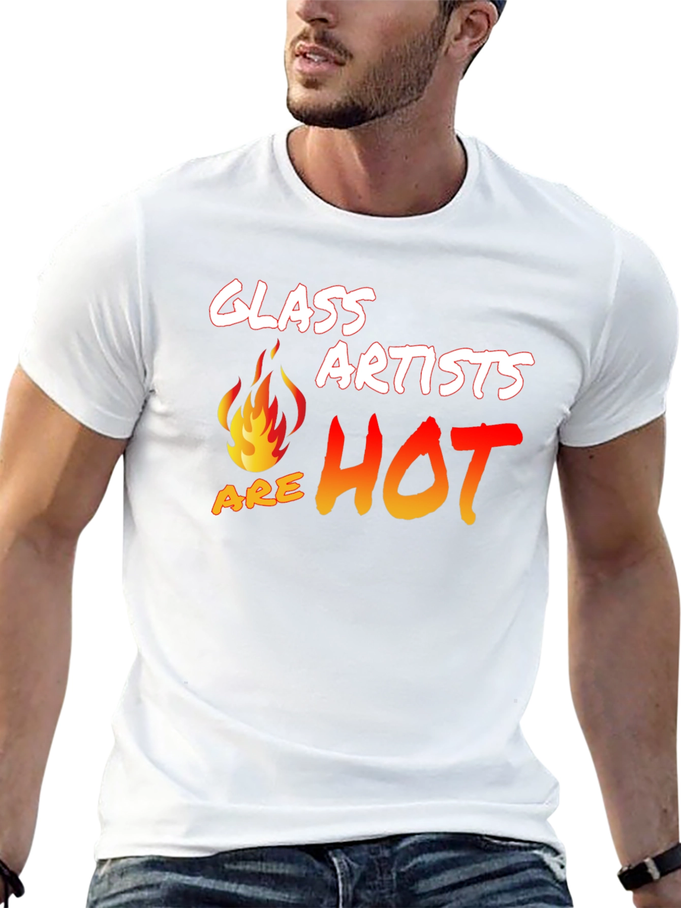 Black Glass Artists Are Hot T-Shirt view 13