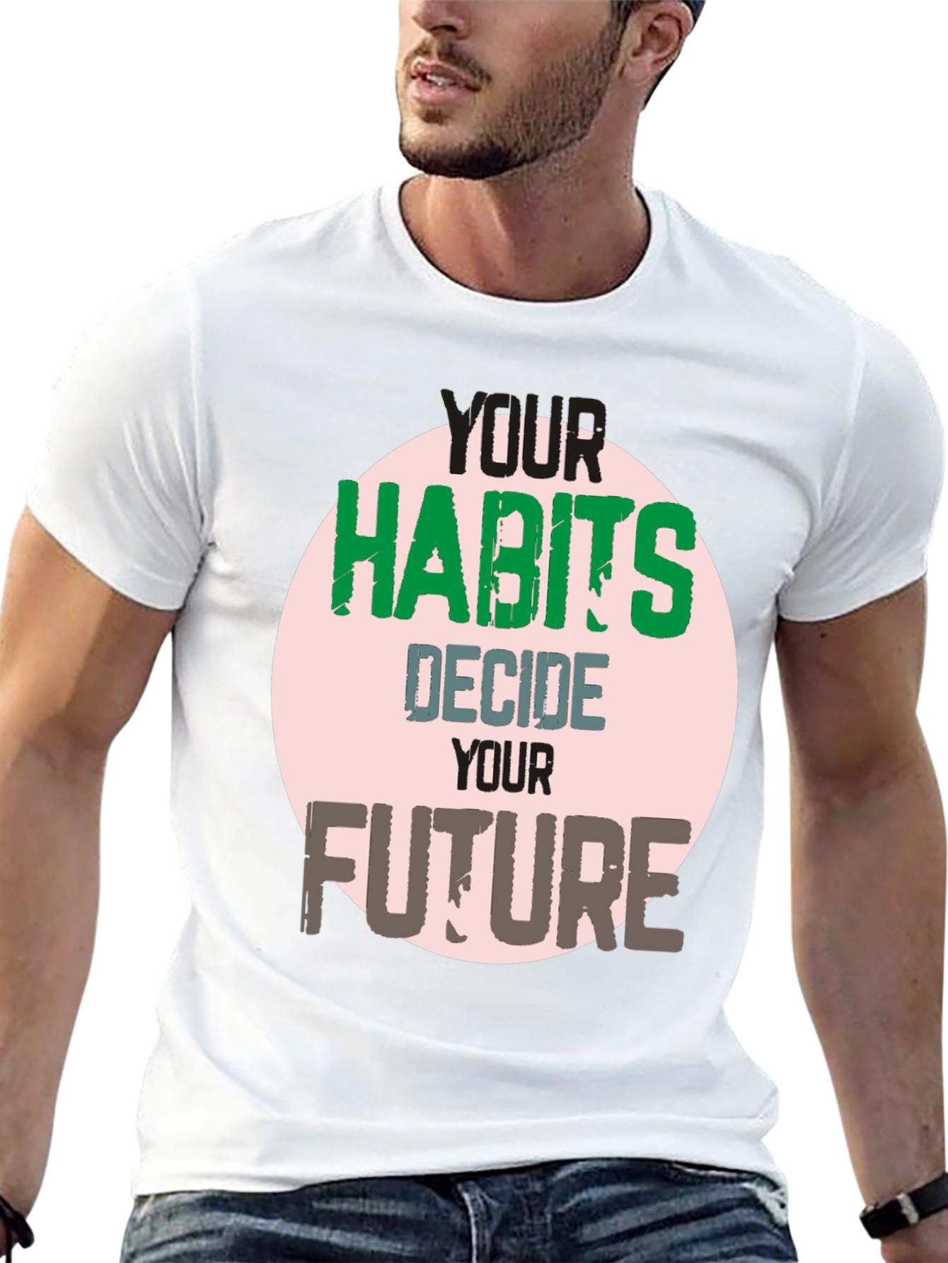Black Habits Decide Future Graphic Tee - Black view 13