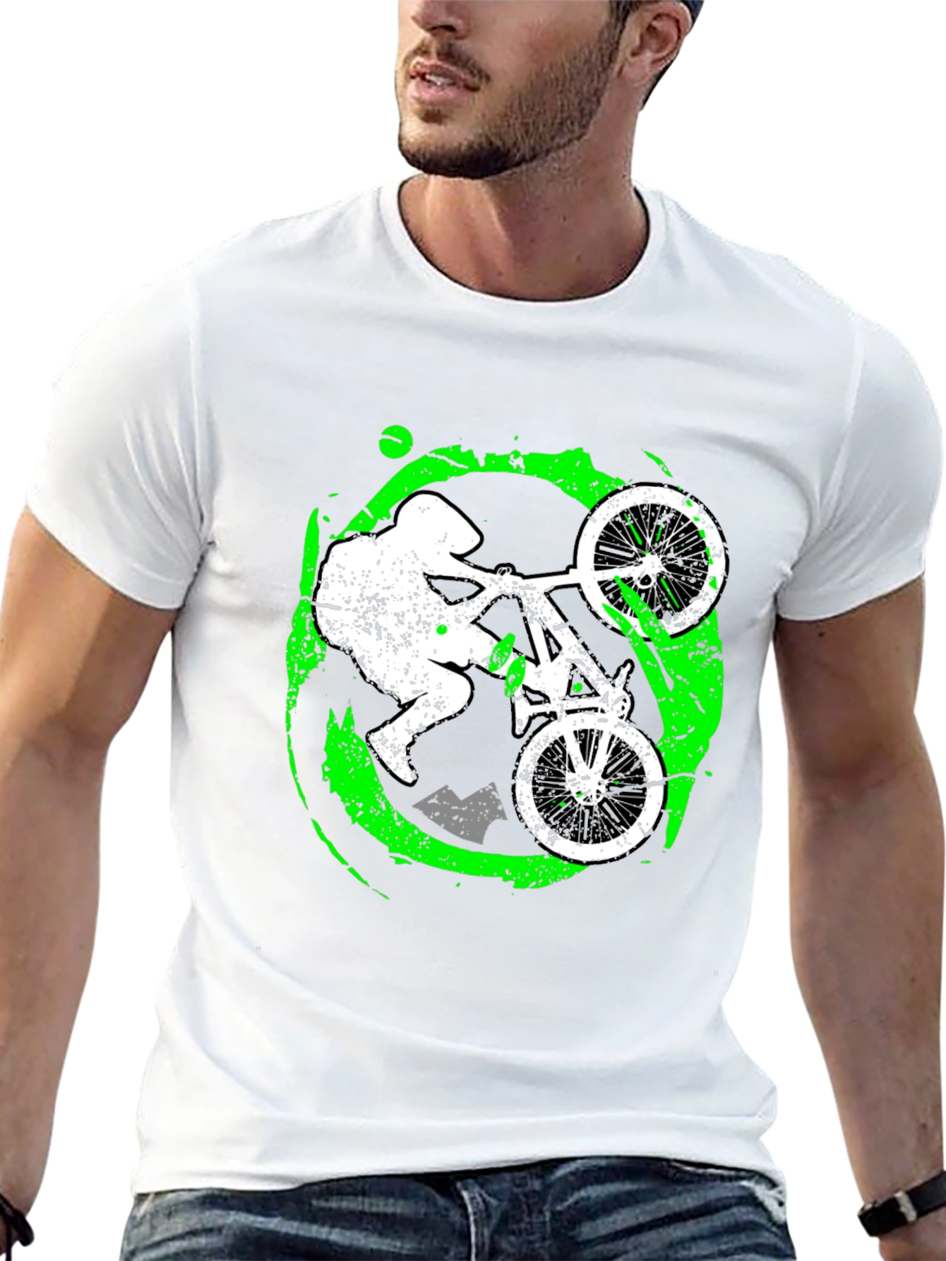 Black Mountain Biker Graphic T-Shirt - Black view 13